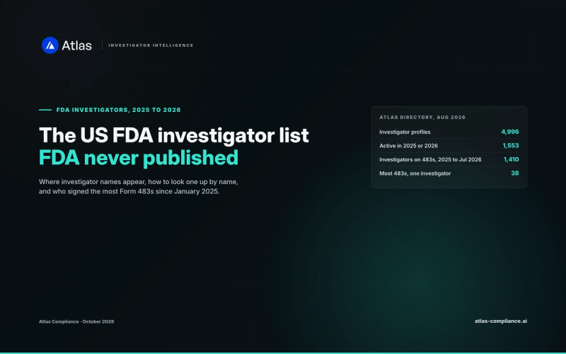 US FDA investigator list: how to look up who will inspect your facility