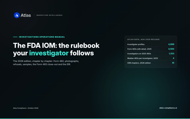 FDA Investigations Operations Manual (IOM): what investigators follow from arrival to close-out