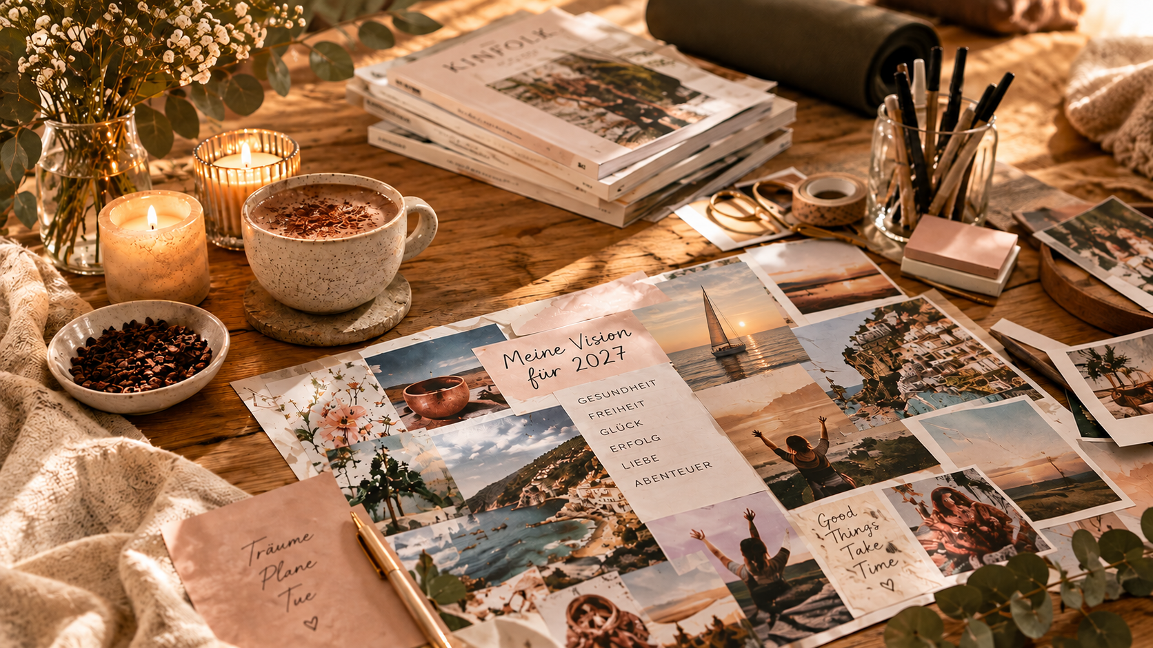 Visionboard gestalten in Gruppe