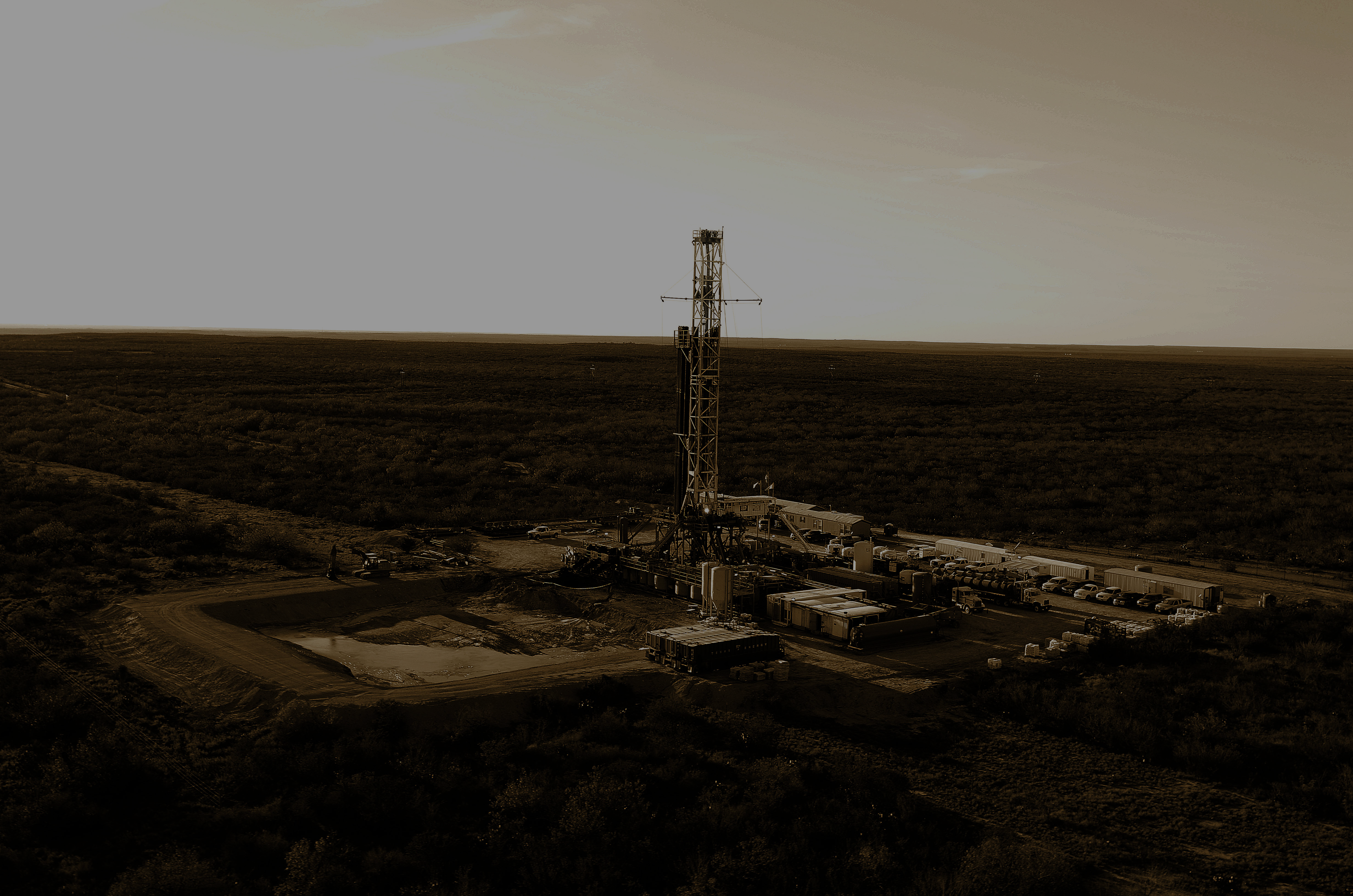 oil pipelines at sunrise