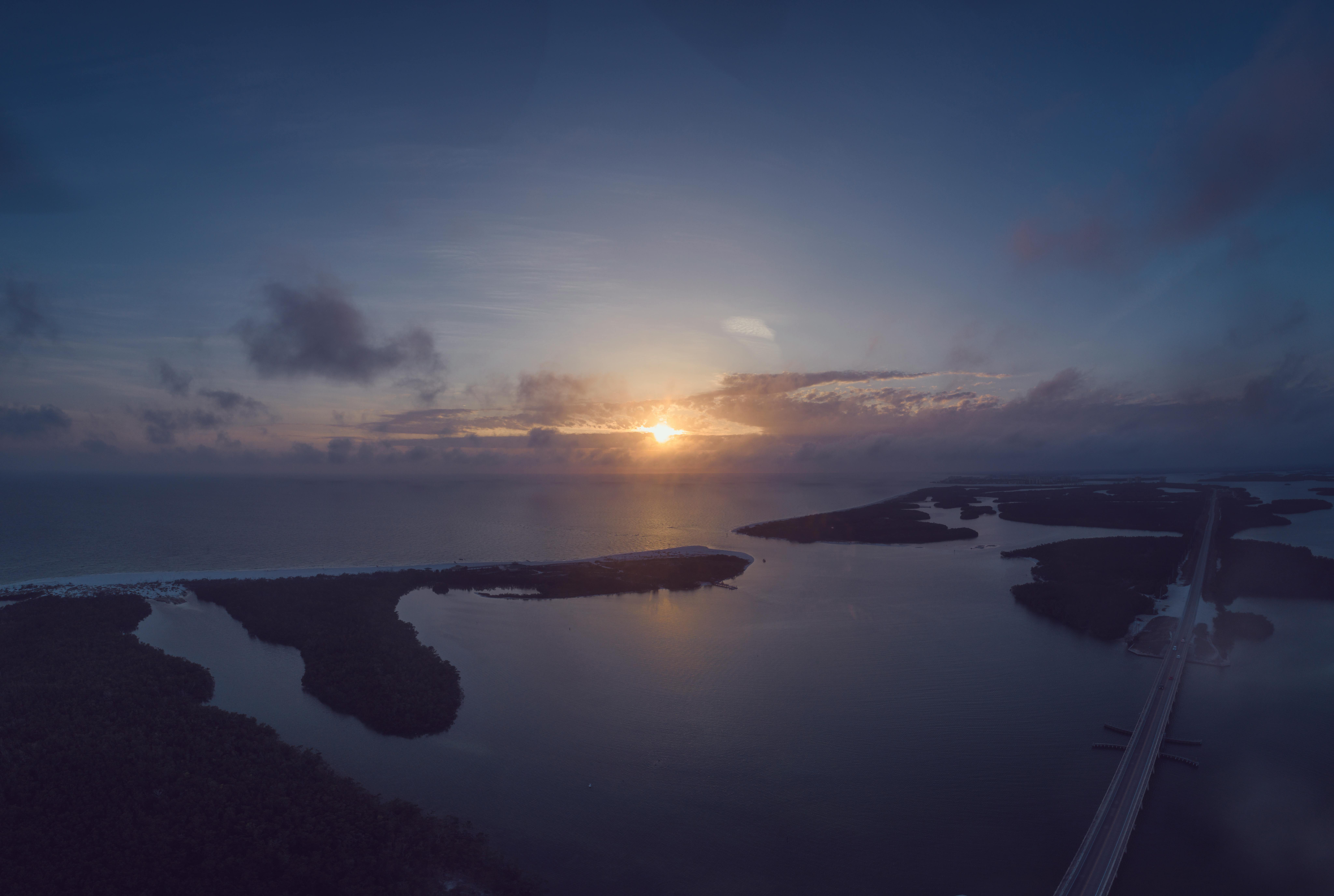 natural gas at sunsset