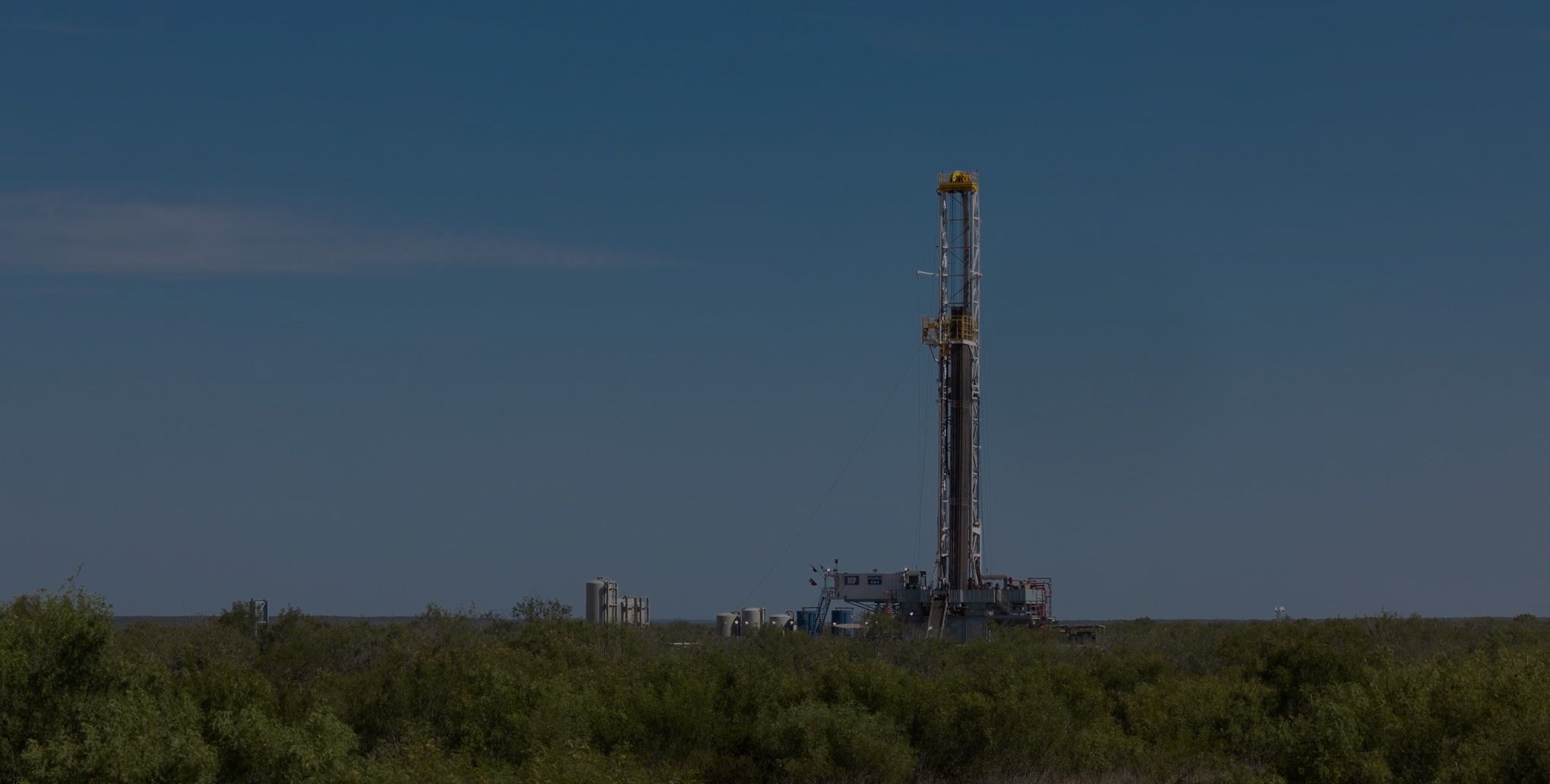 Oil well in field