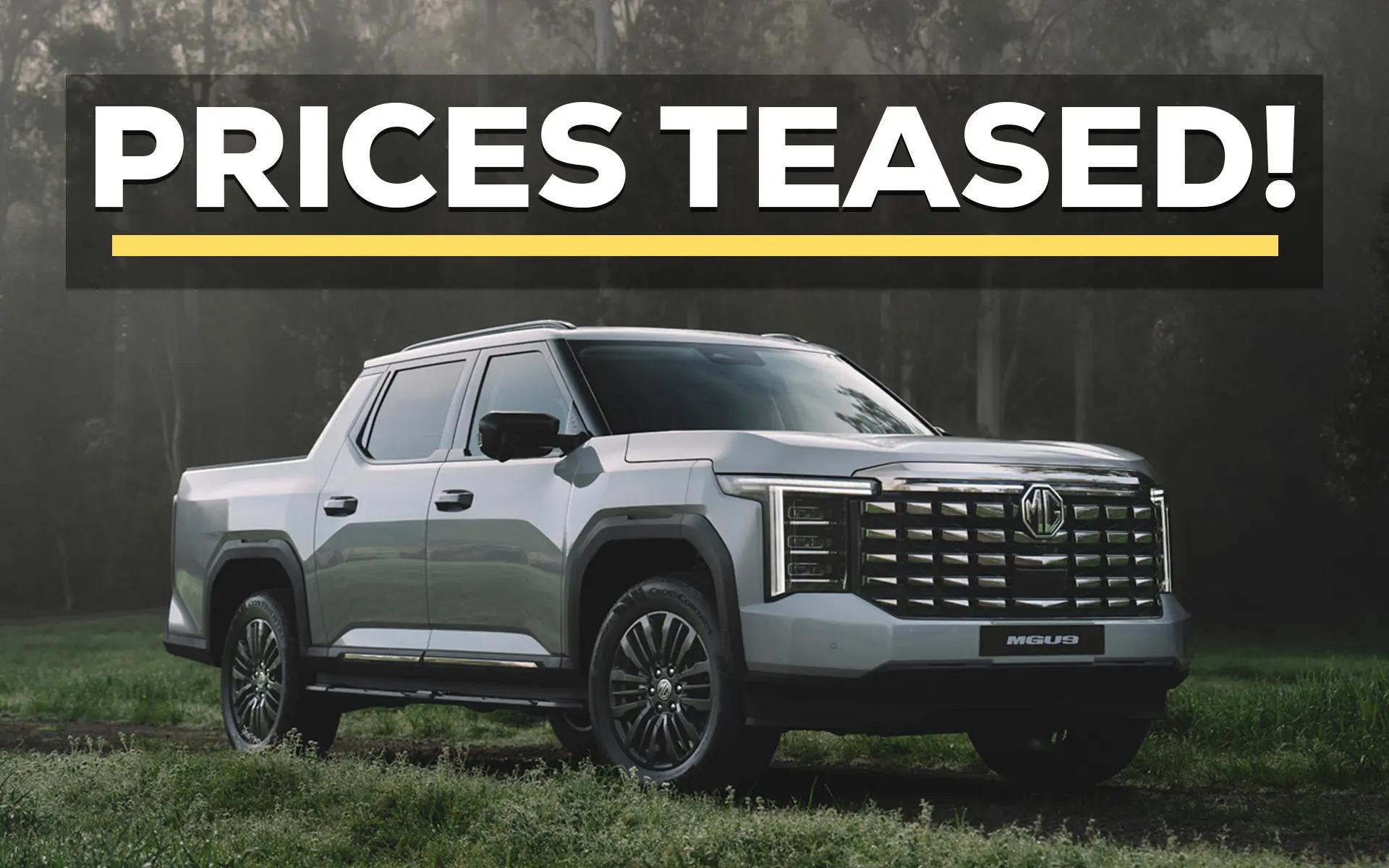 2026 MGU9 Ute Prices Teased: GWM Cannon Alpha Rival Will Start from $55,000