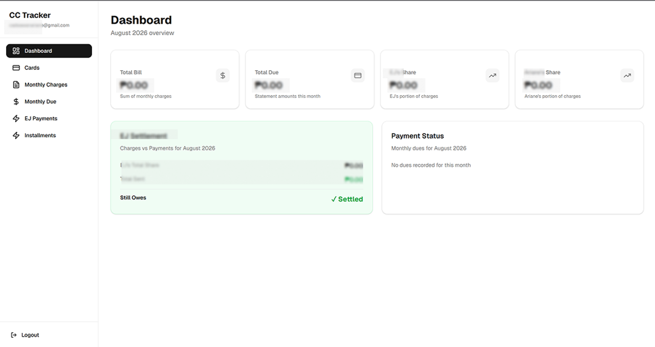 CC Payment Tracker