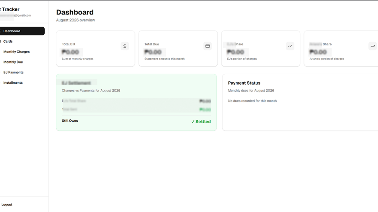 CC Payment Tracker
