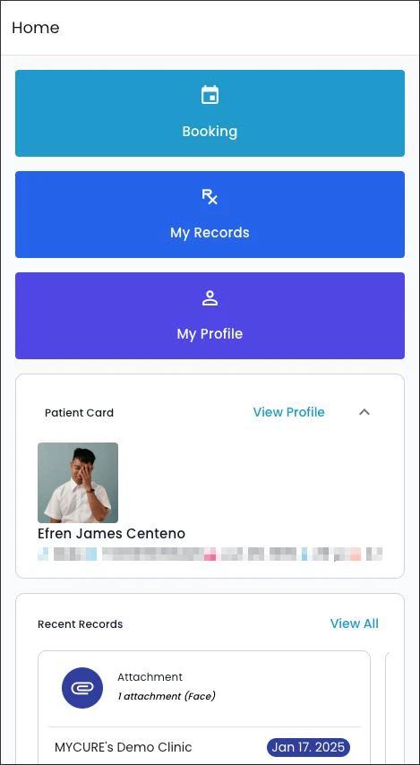 Patient Dashboard UI