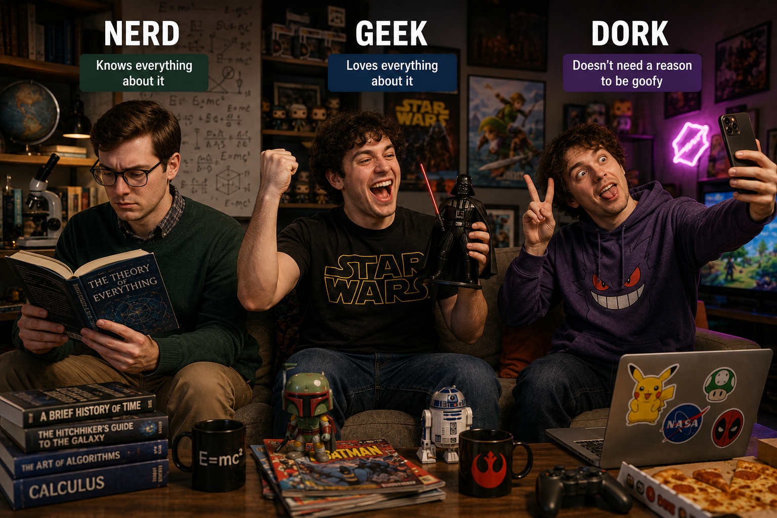 The Real Difference Between a Nerd, a Geek, and a Dork
