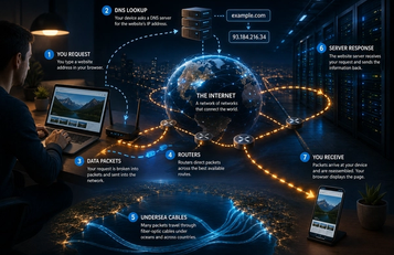 How the Internet Actually Works (Explained Simply)