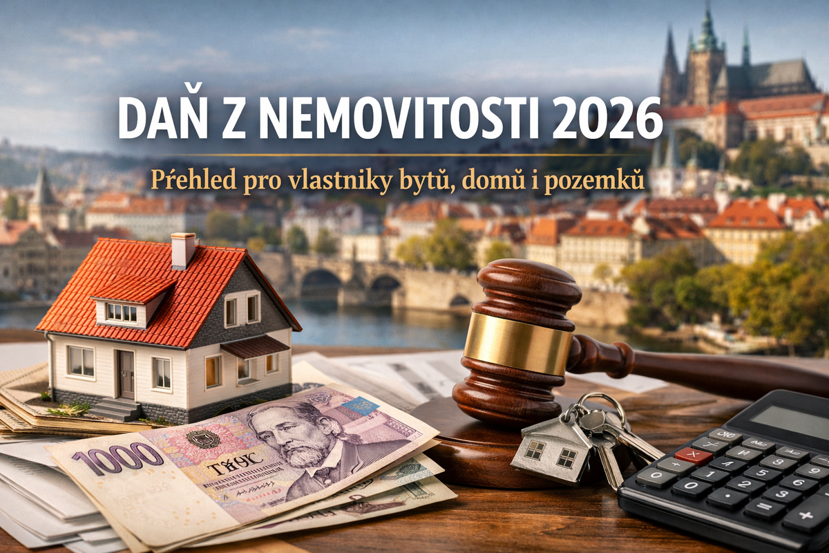 Daň z nemovitosti 2026: jednoduchý přehled pro vlastníky bytů, domů i pozemků