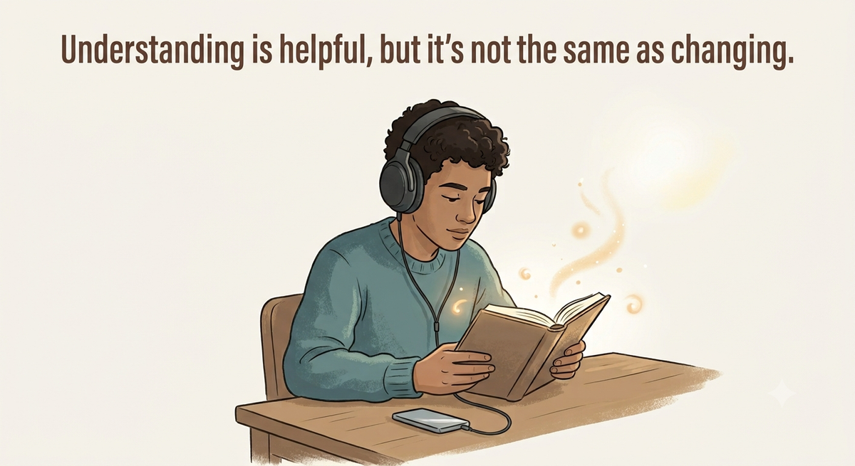 Understanding is helpful, but it's not the same as changing.