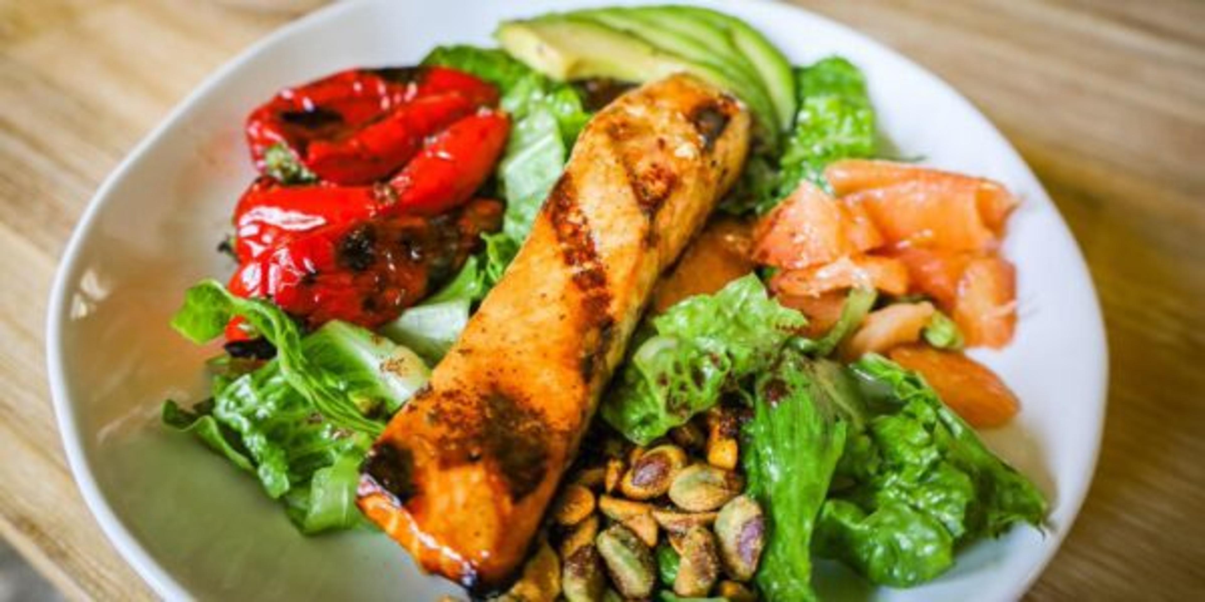 Fish over a Salad