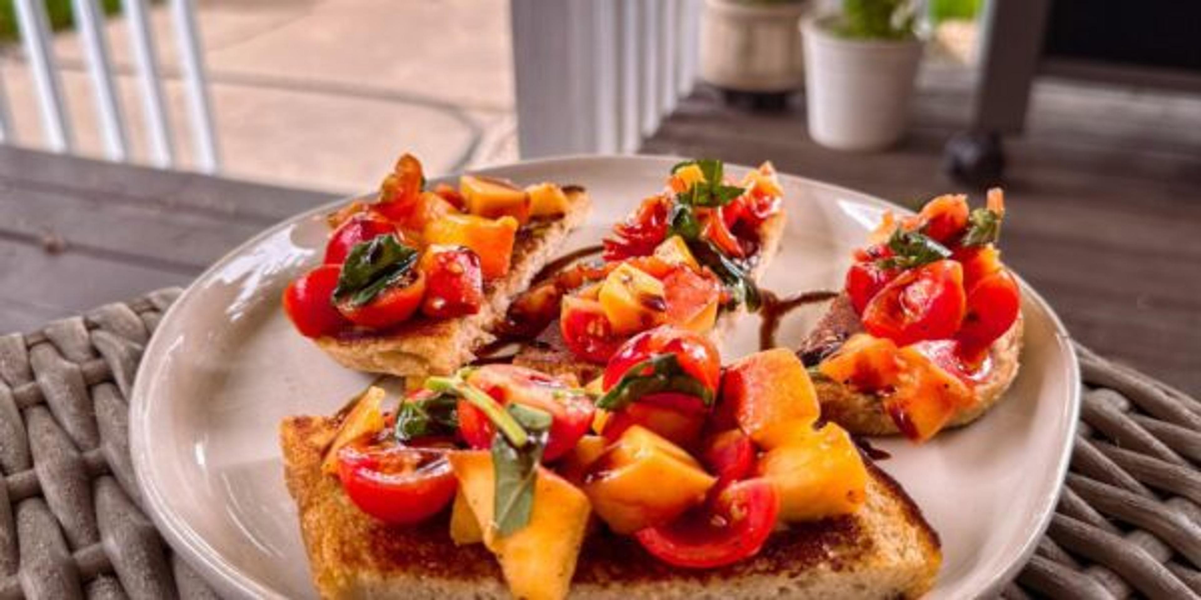 Peach Bruschetta