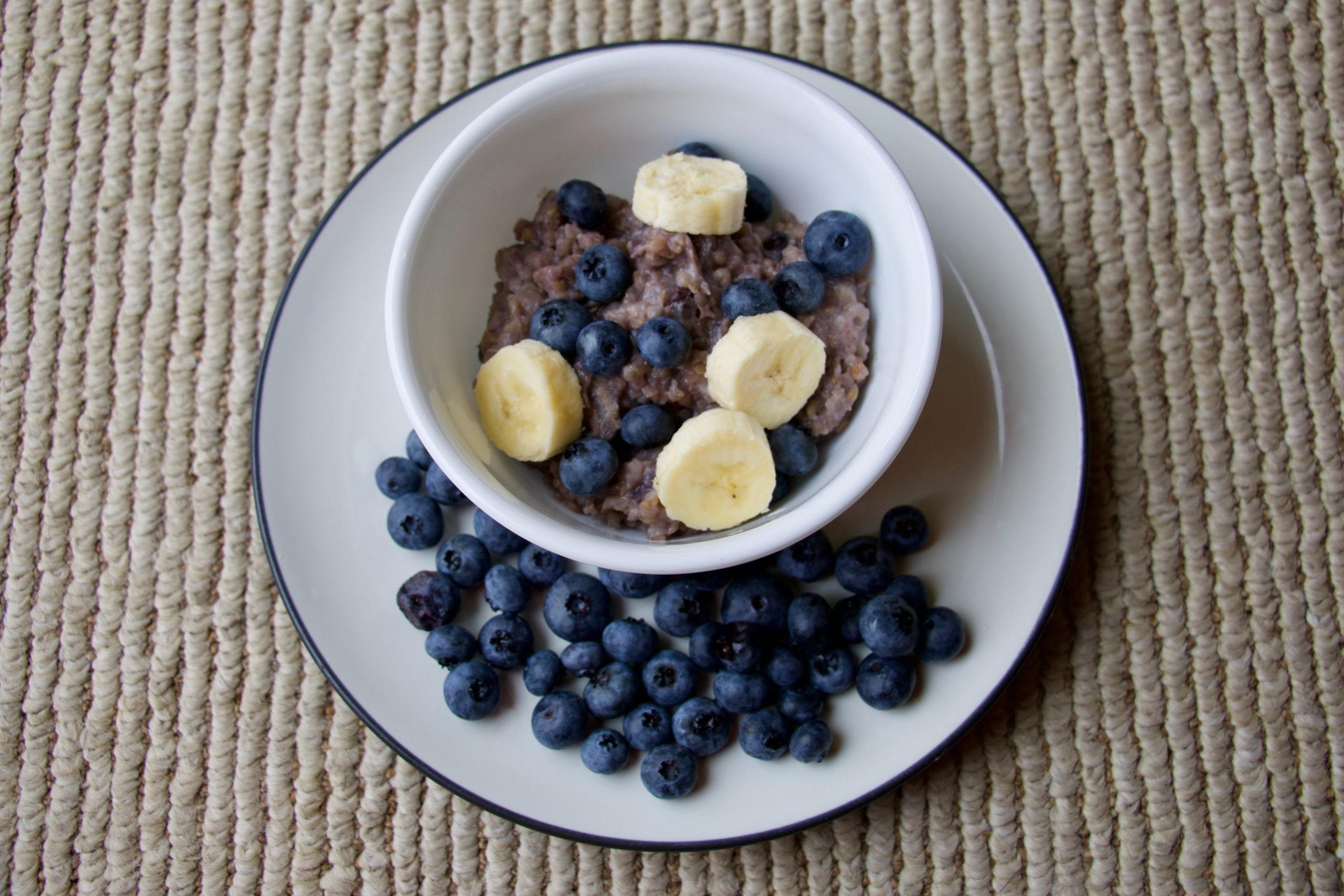 Image of blueberry, banana and quinoa oatmeal