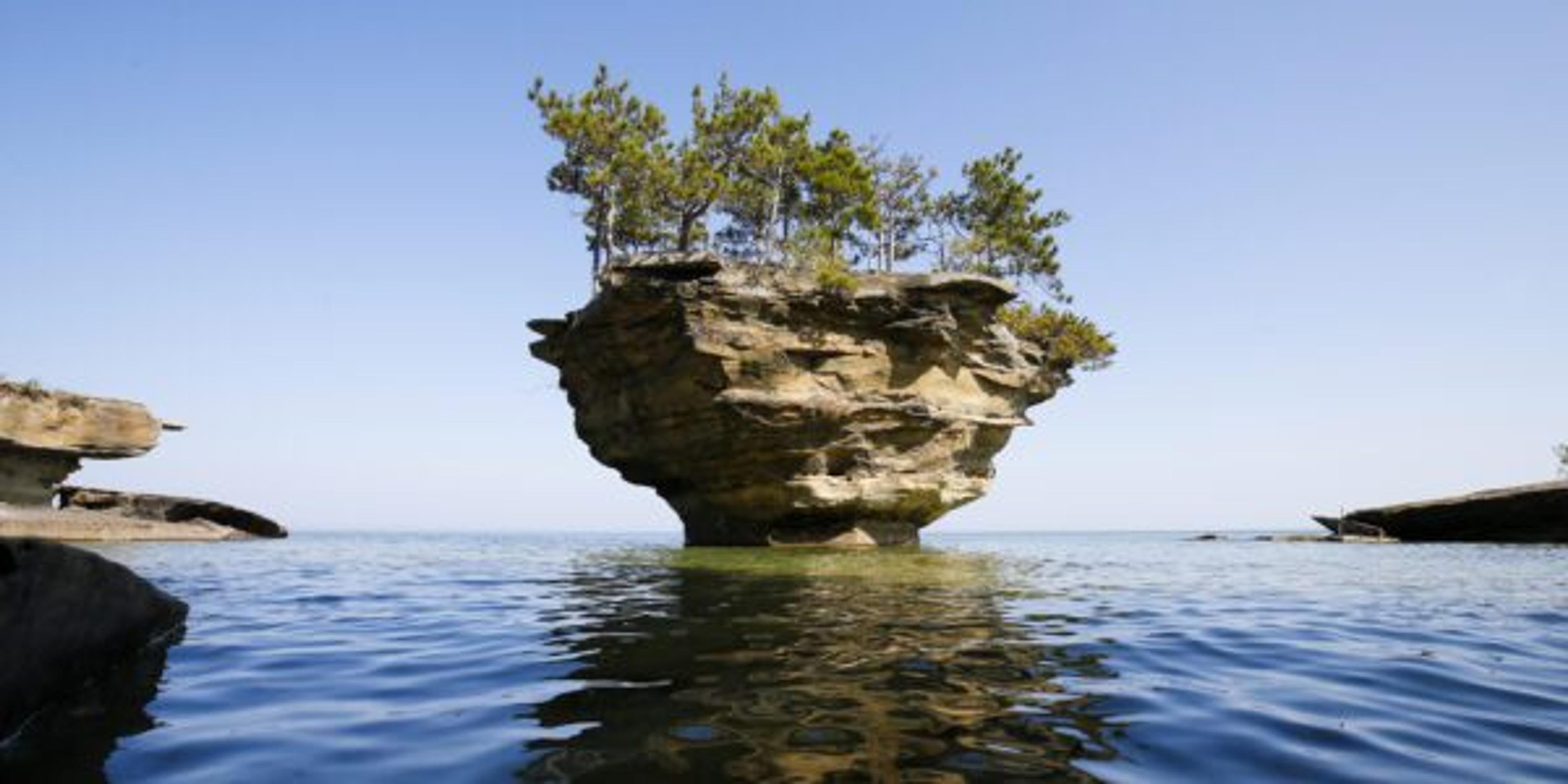 Turnip Rock near Port Austin Michigan