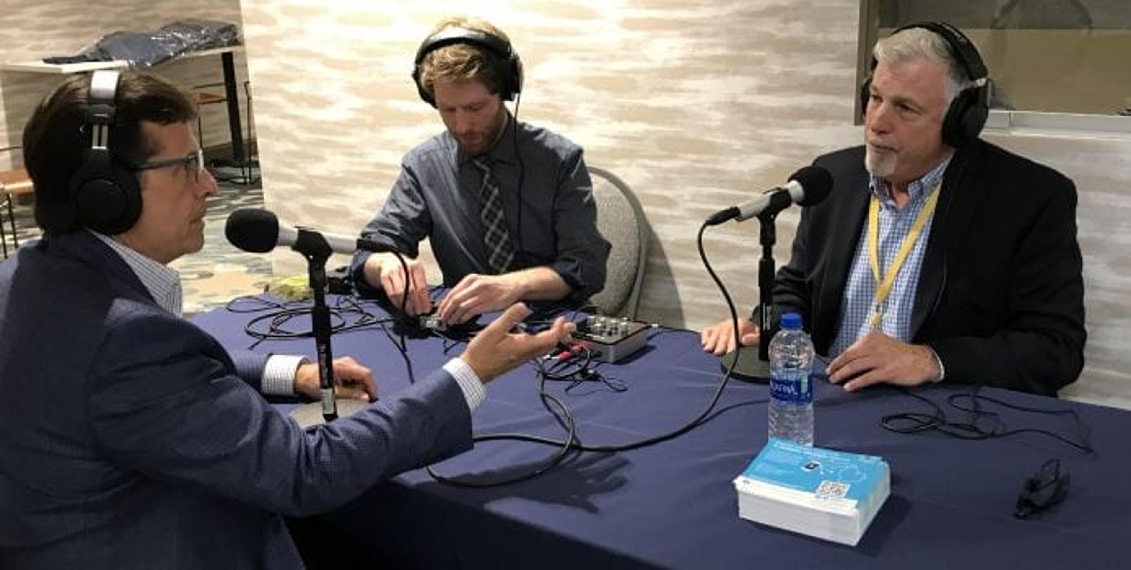 Chuck Gaidica with Keith Collins at Grand Slam