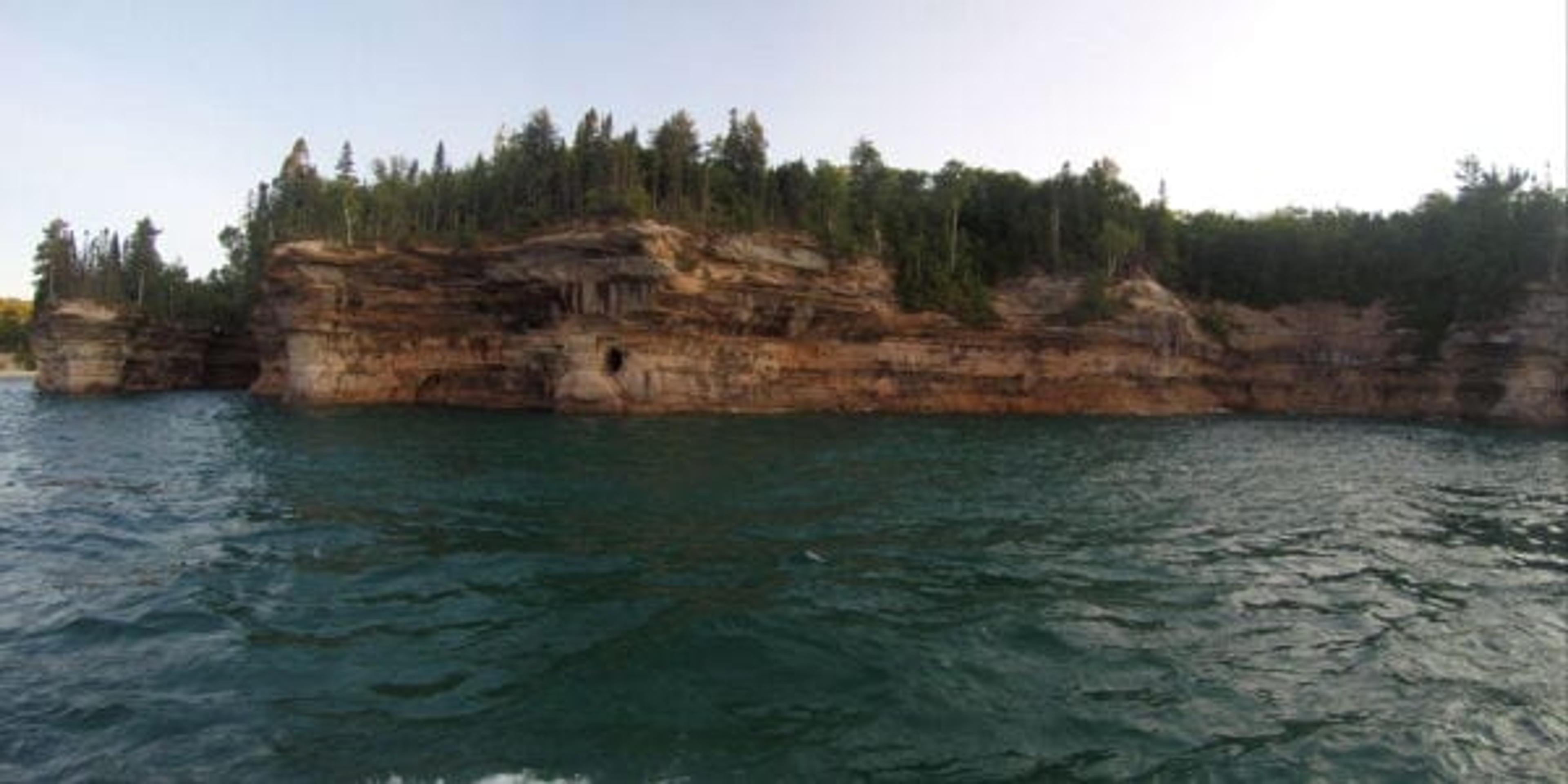 View of Pictured Rocks from the water