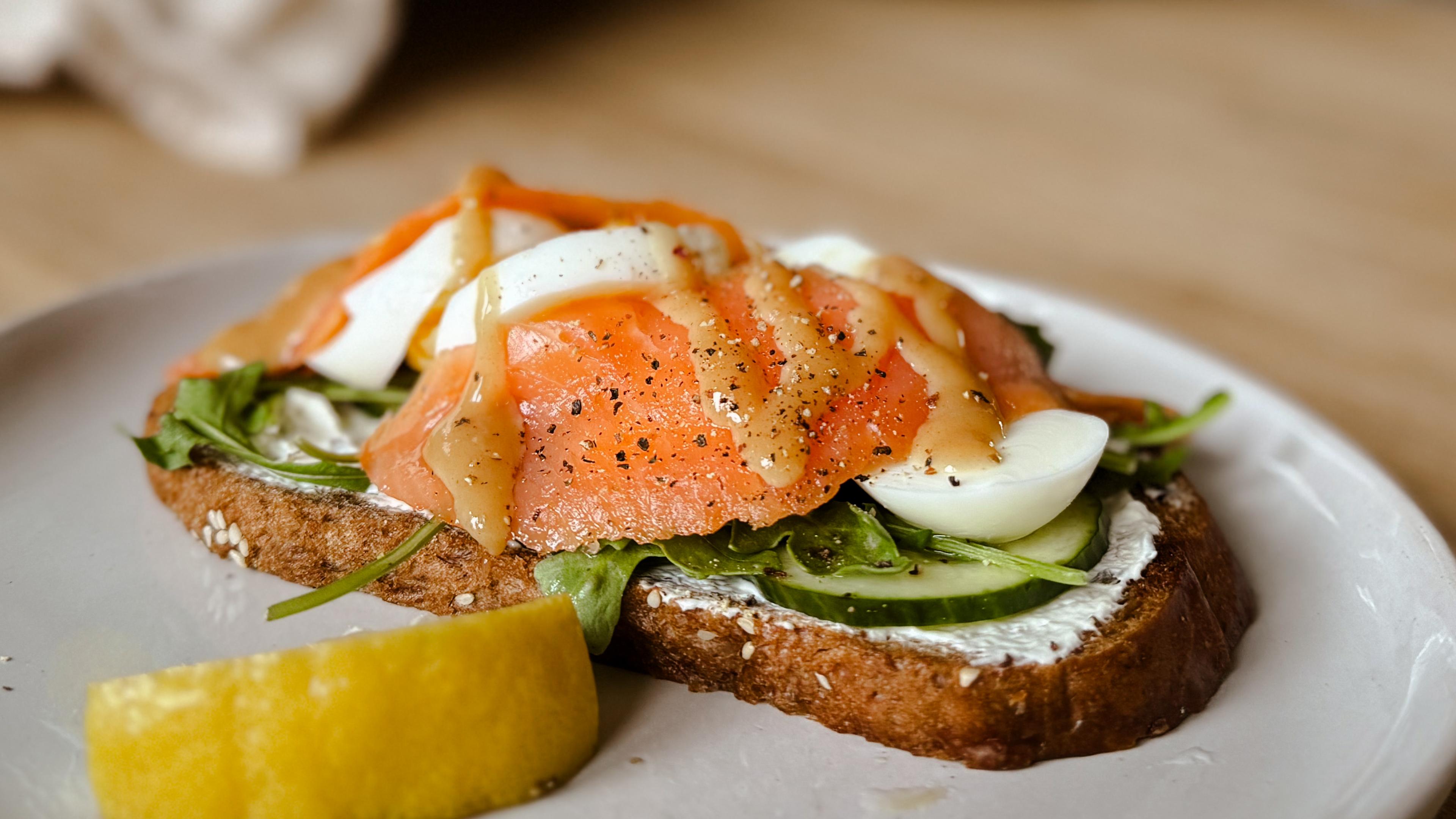 Scandinavian-inspired Smoked Salmon Egg Sandwich