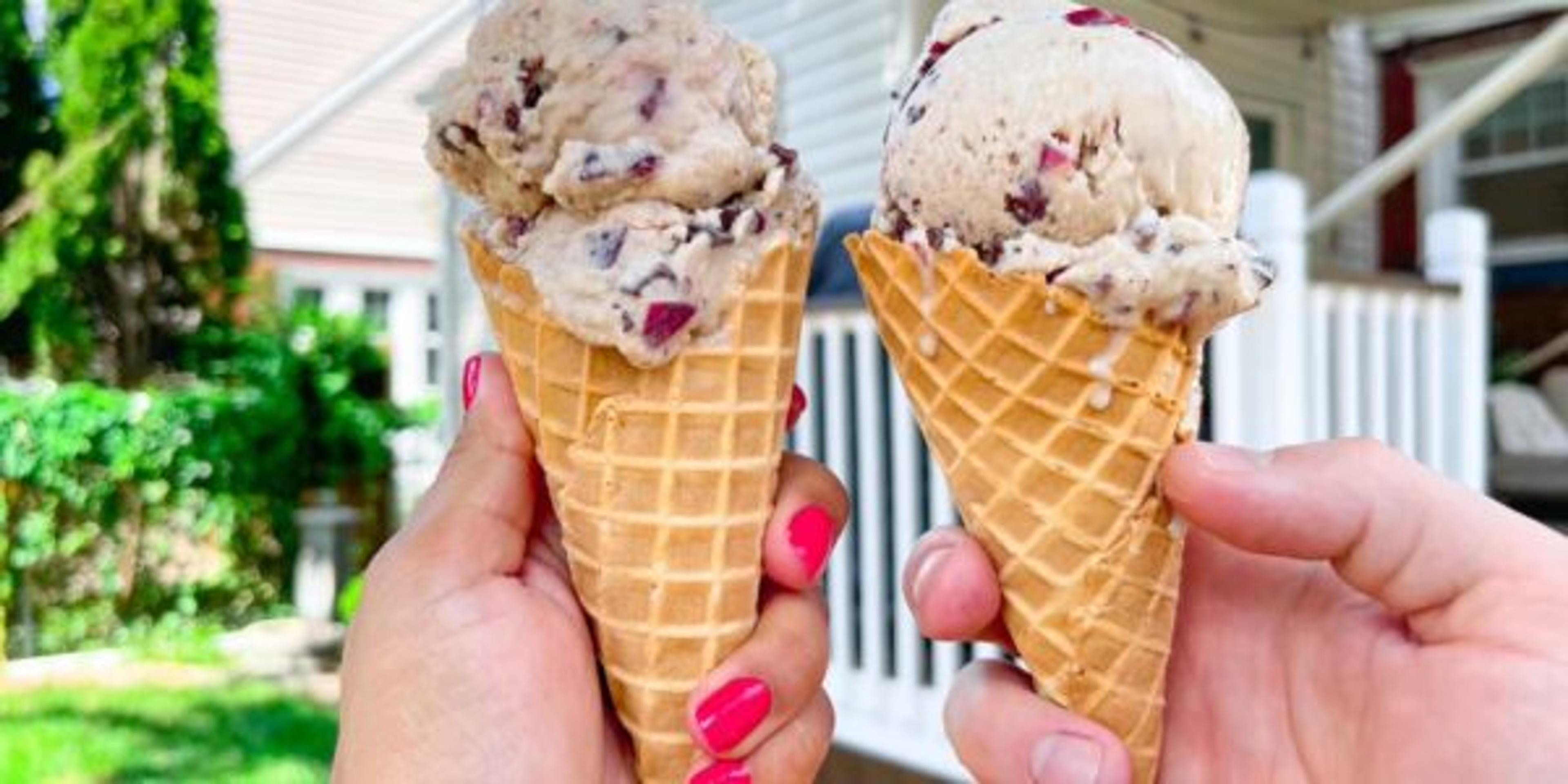 Vegan cherry ice cream