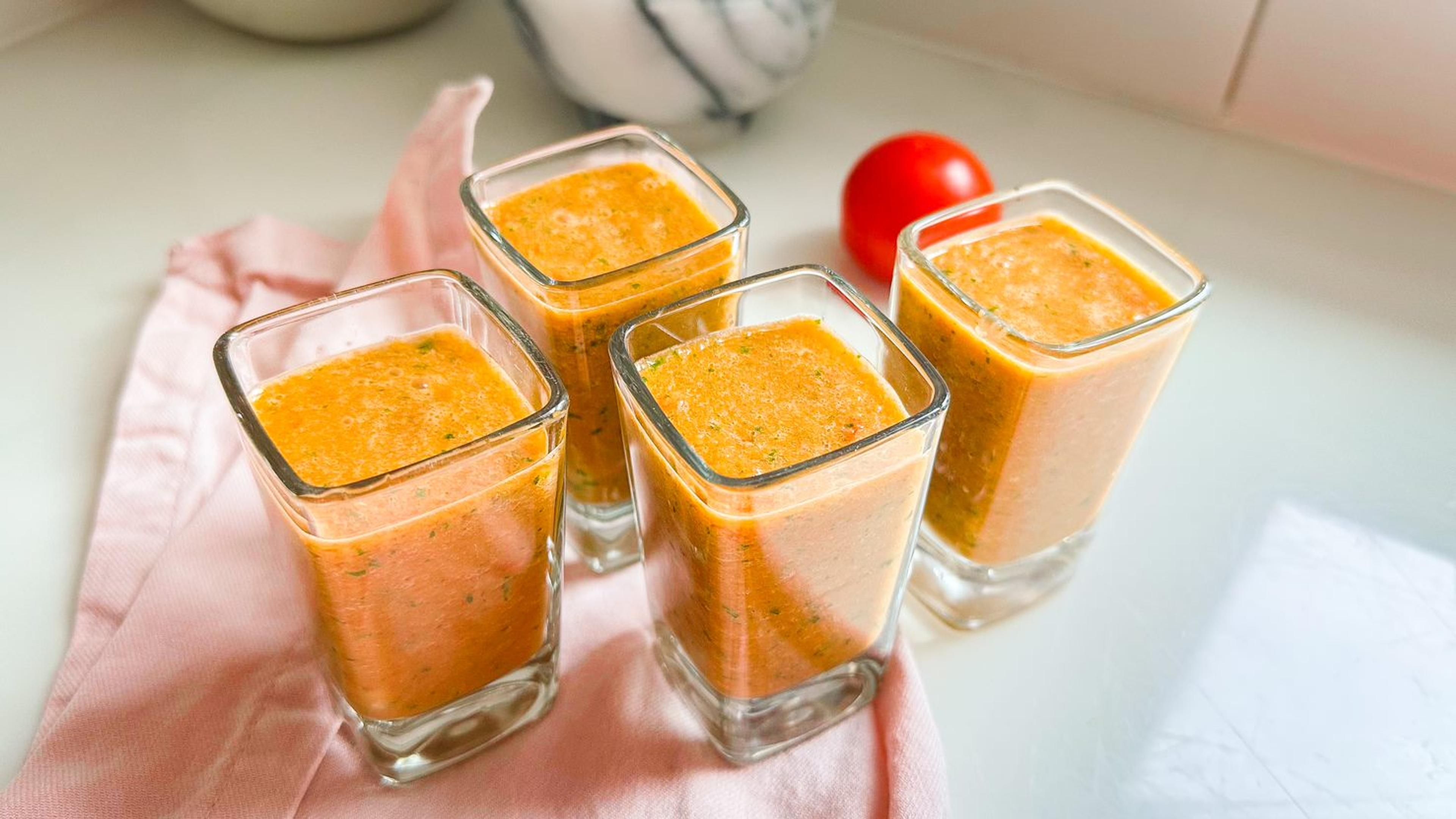 Watermelon Jalapeño Gazpacho Shooters