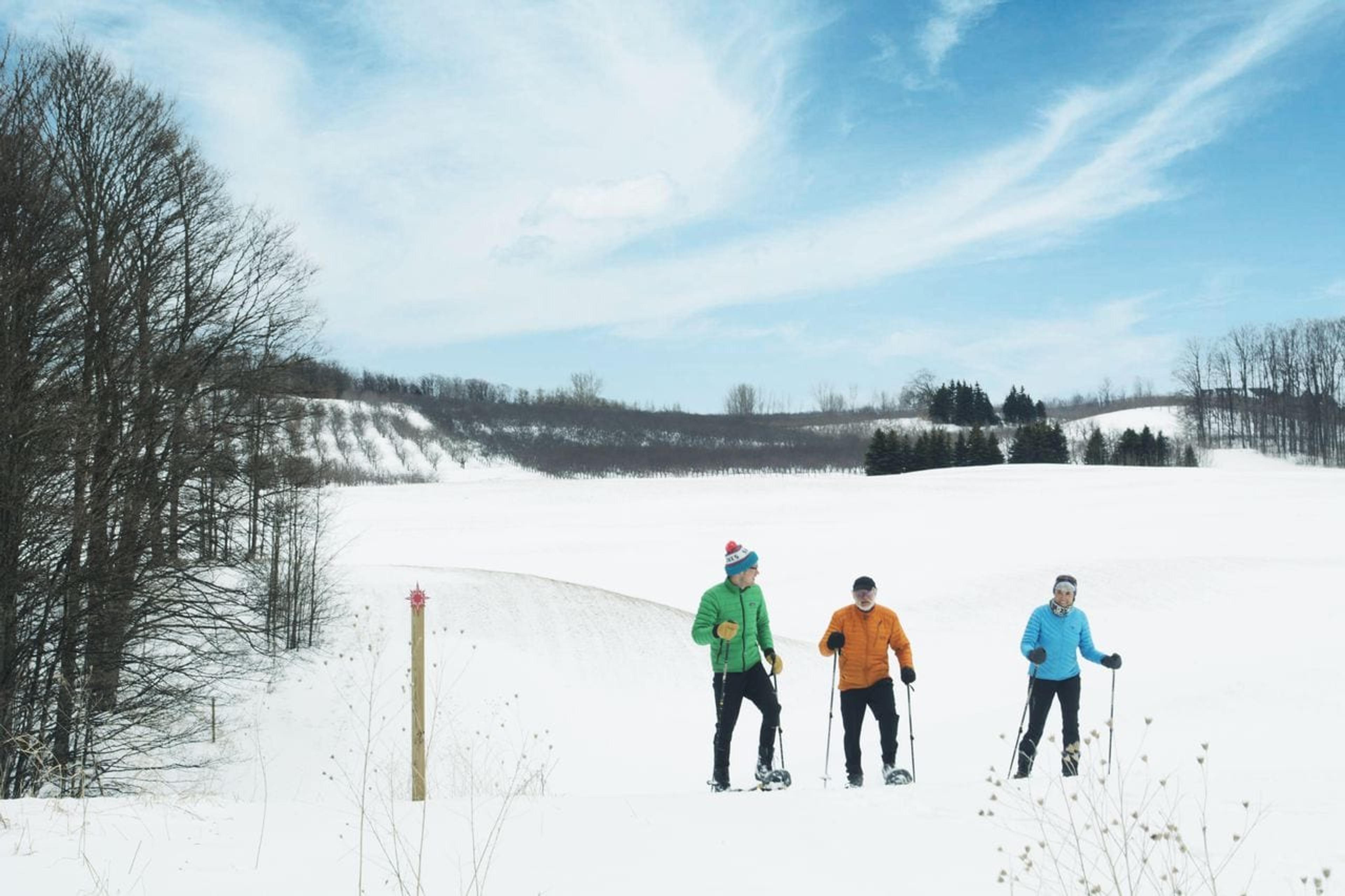 Snowshoeing is one micro adventure activity.