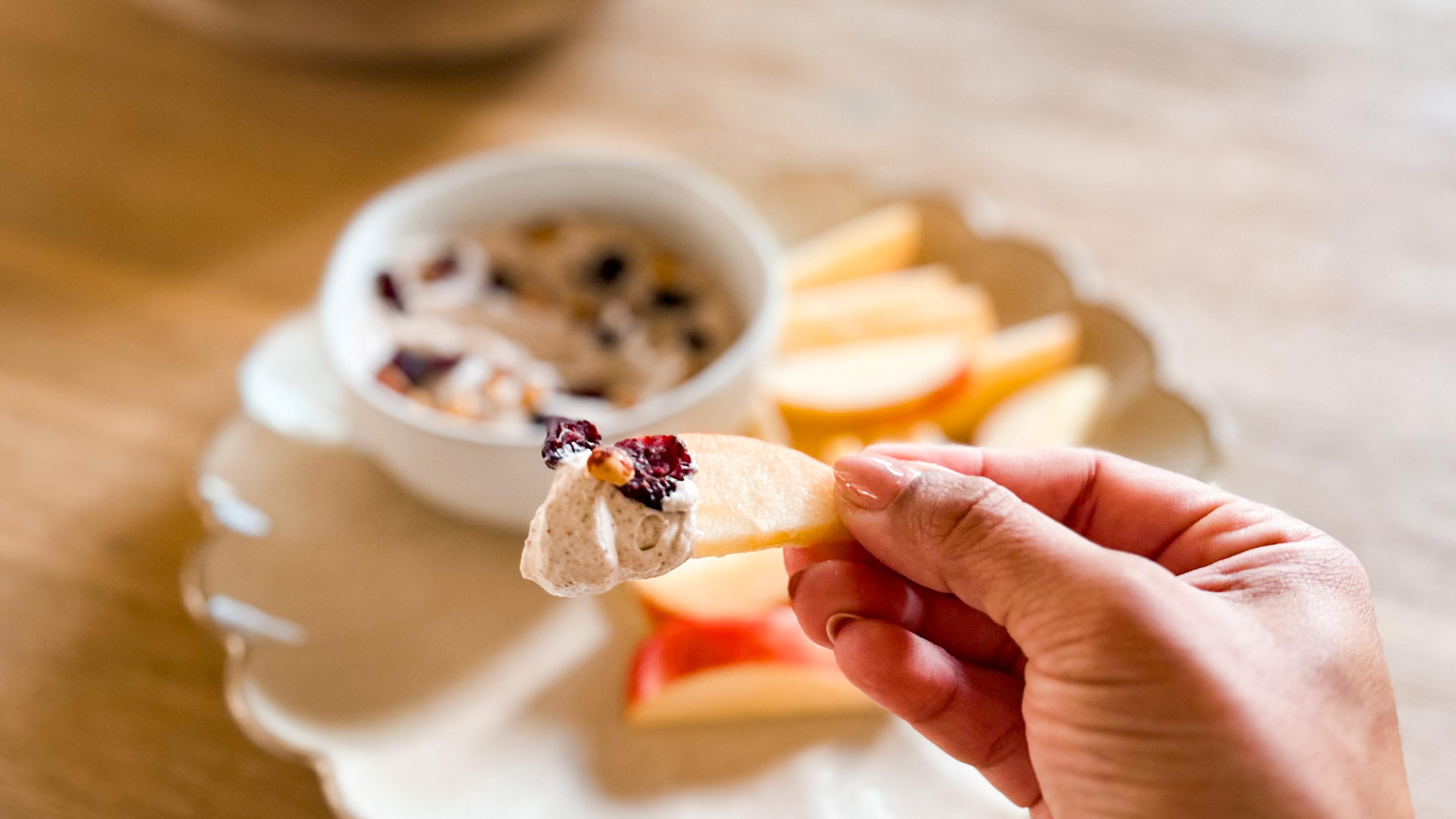 Fall Spiced Yogurt Dip with Apple Slices