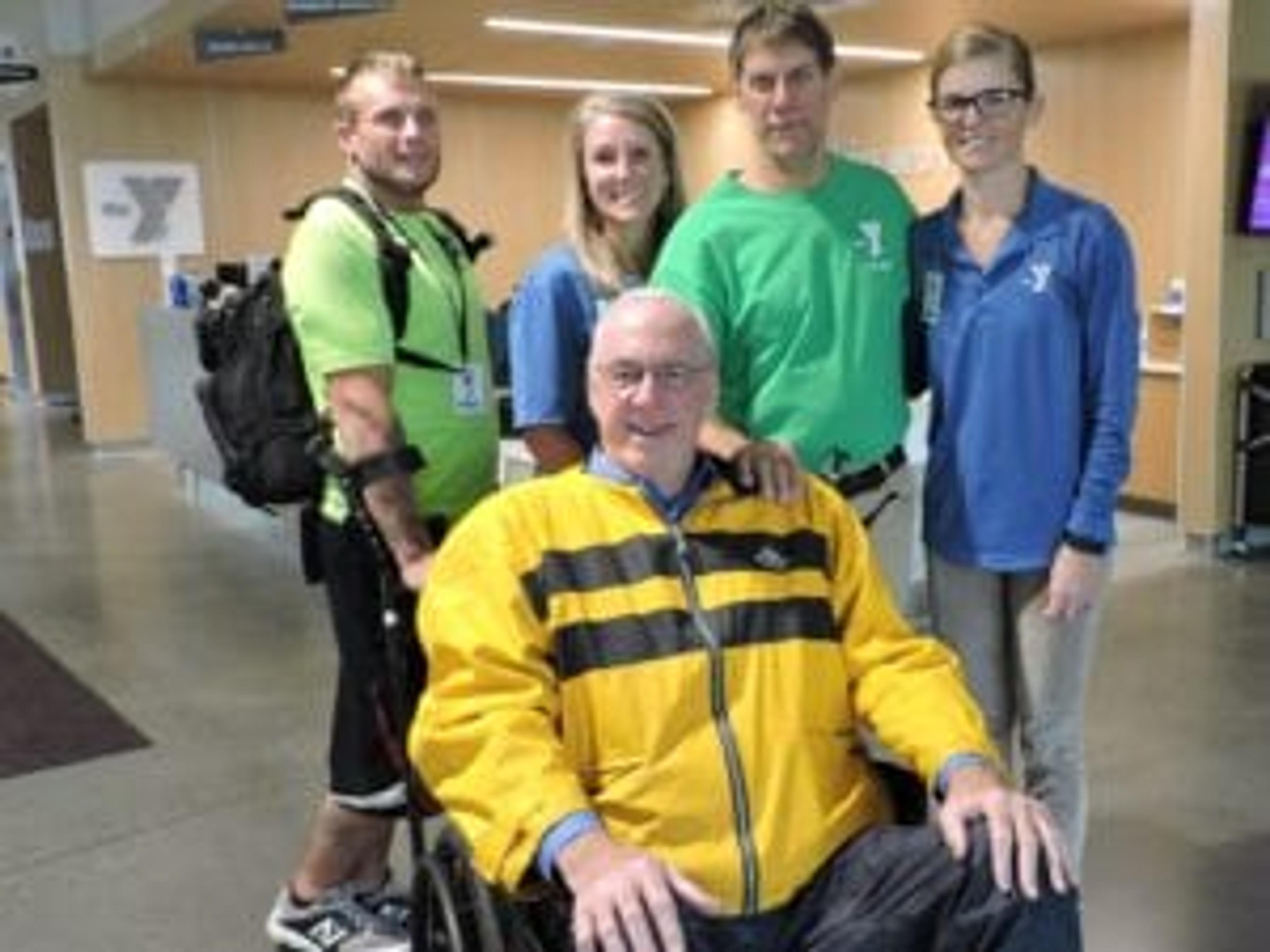 Paul Hayes and some of the Mary Free Bed YMCA staff.