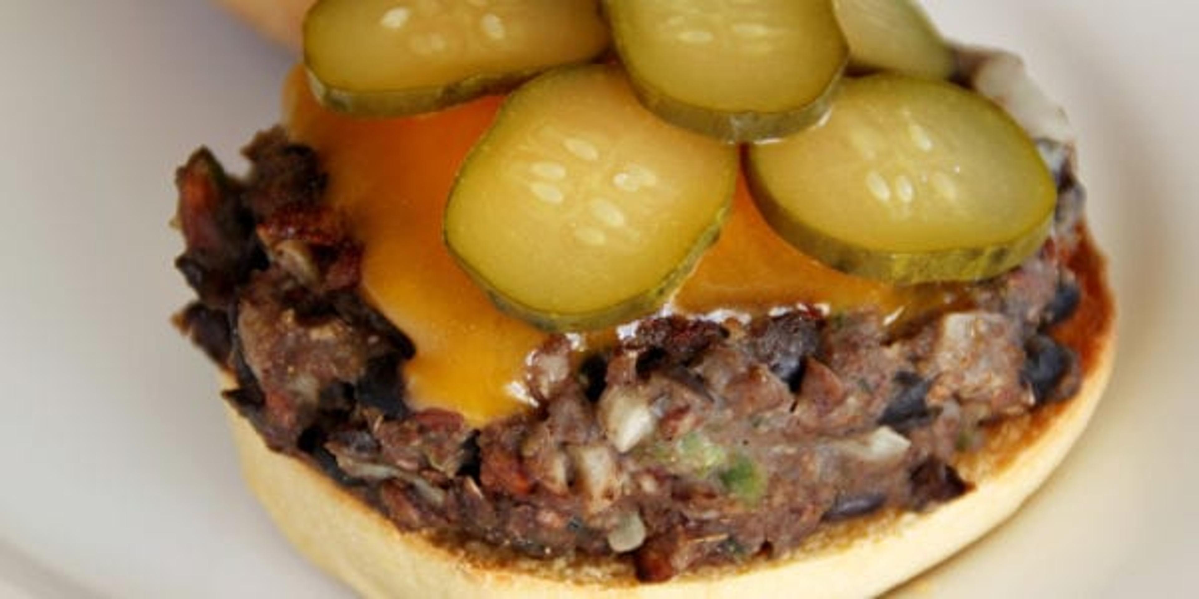 image of a black bean burger