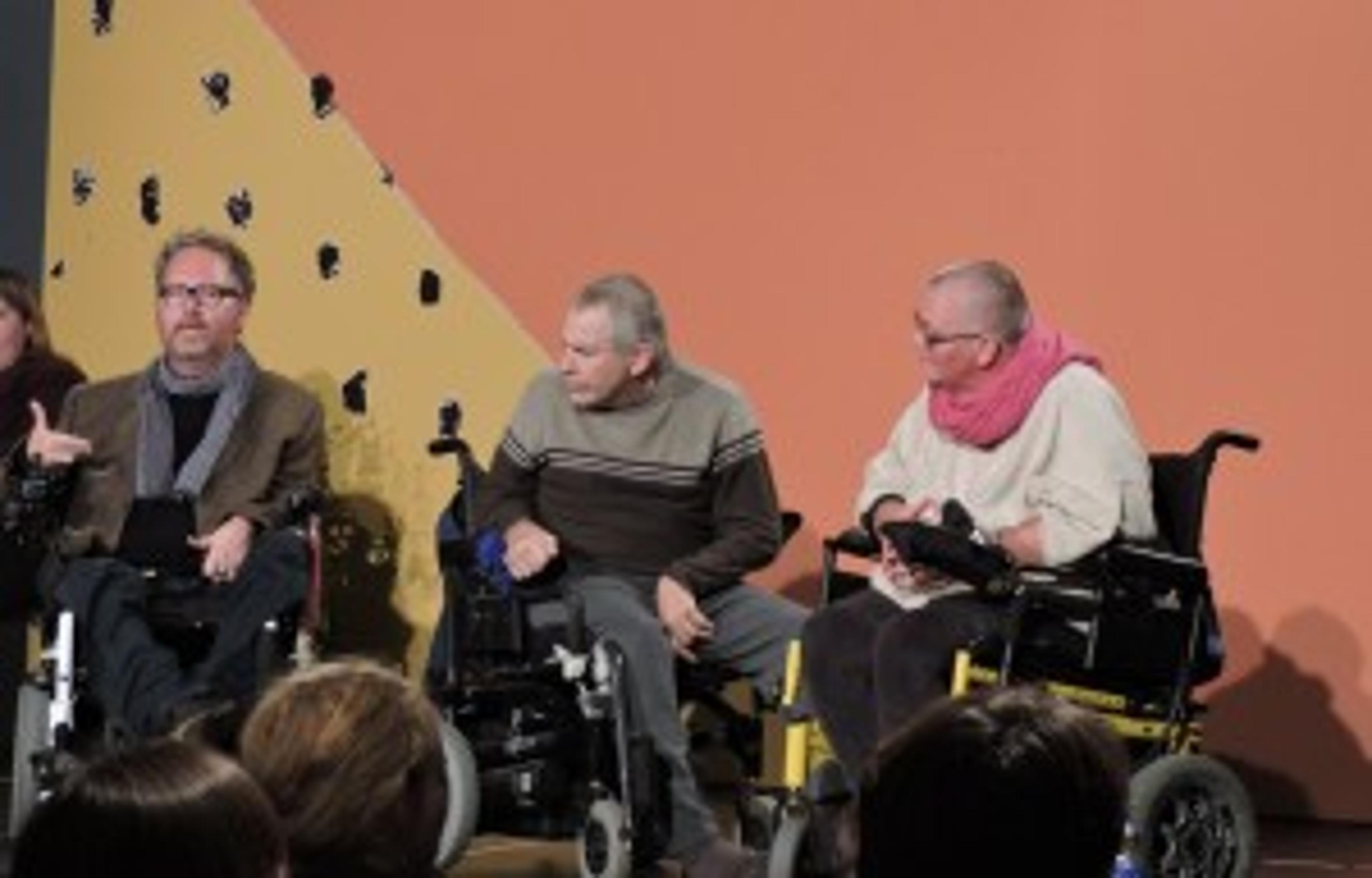 Panelists Christopher Smit, Neil Marcus, and Petra Kuppers discuss representations of disability in the artwork found at ArtPrize 2014.