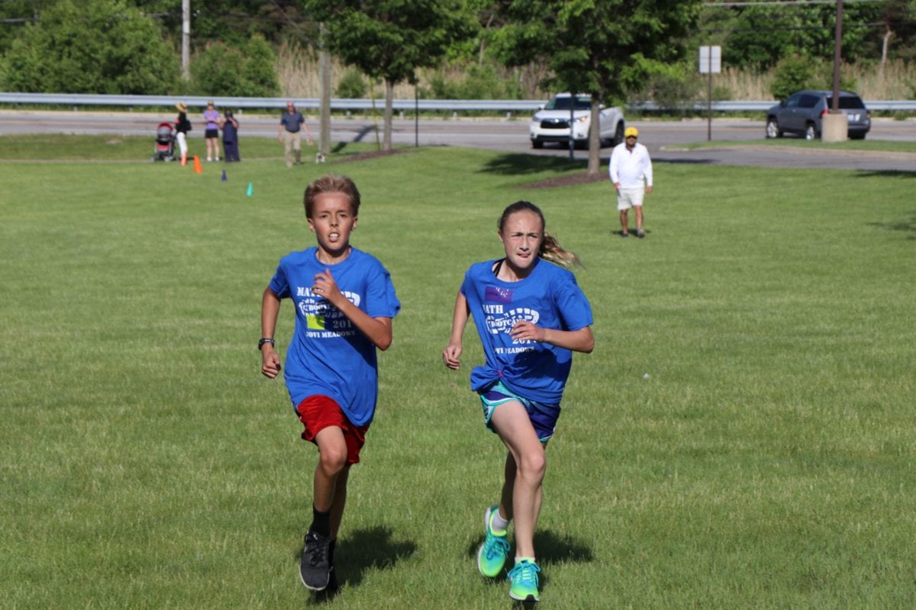 Boy and Girl running