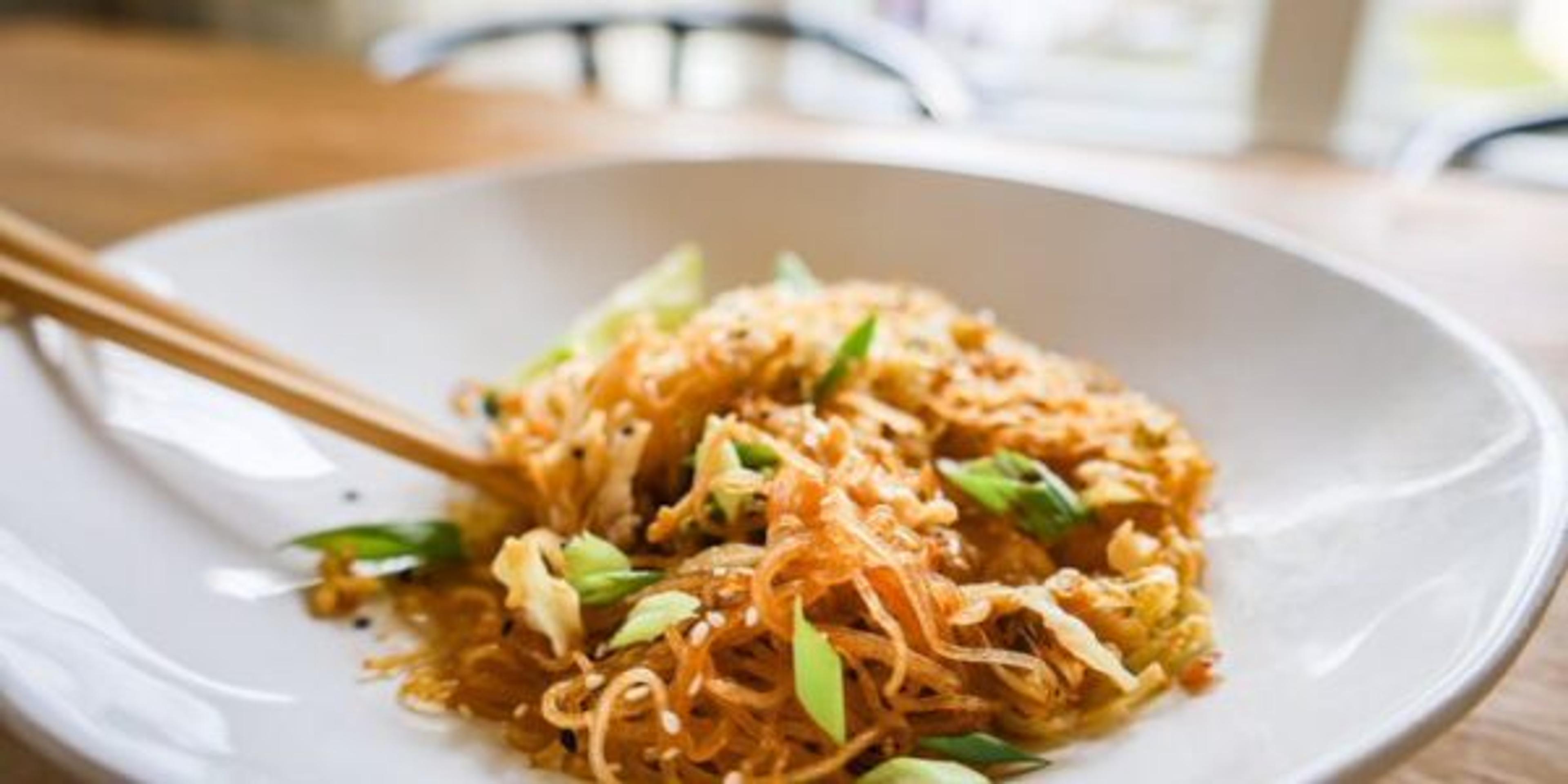 Thai inspired cabbage noodle recipe