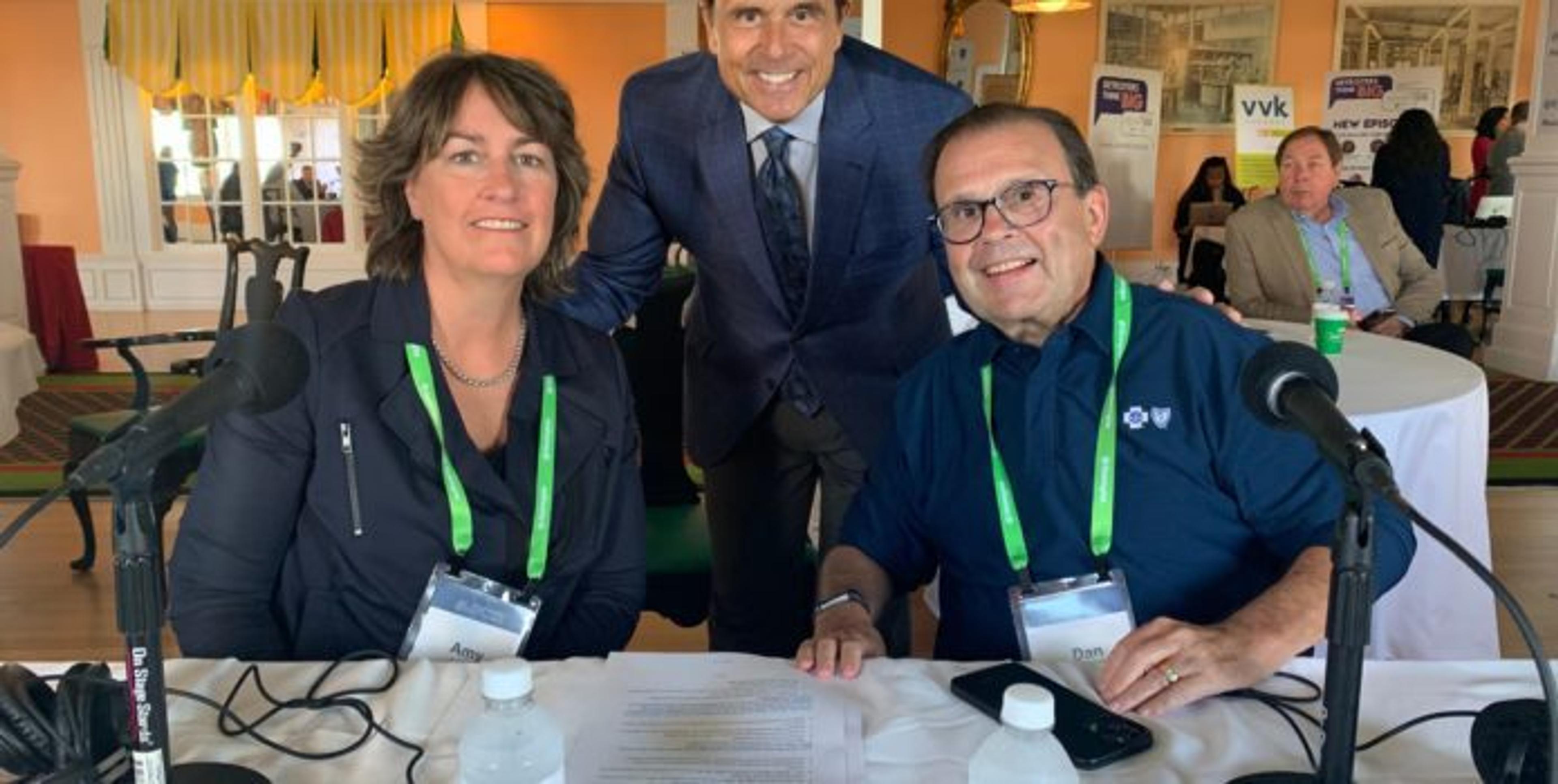 Chuck Gaidica with Dan and Amy Loepp at the 2022 Mackinac Policy Conference