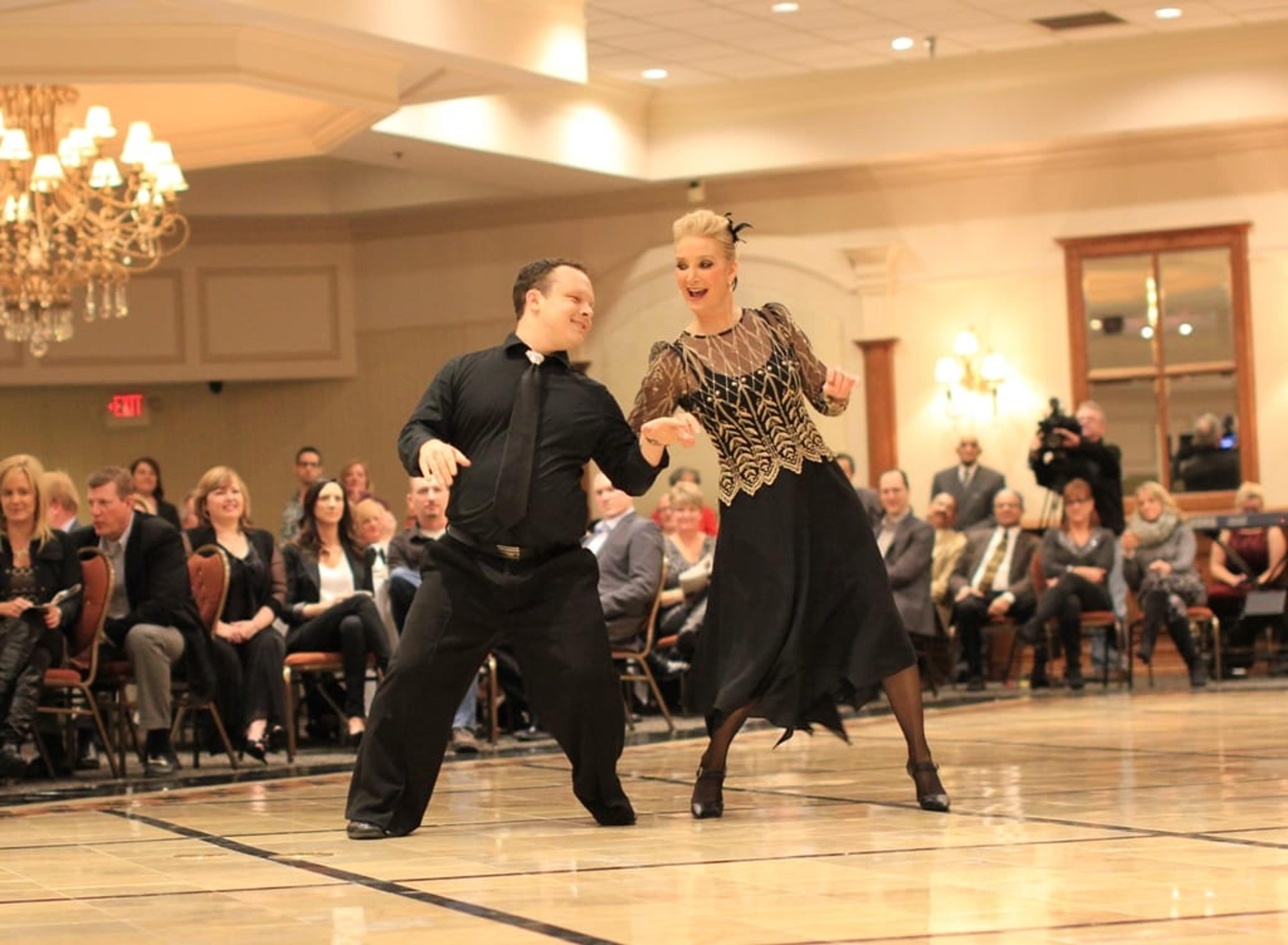 Kathy Schlecht lights it up on the dance floor.