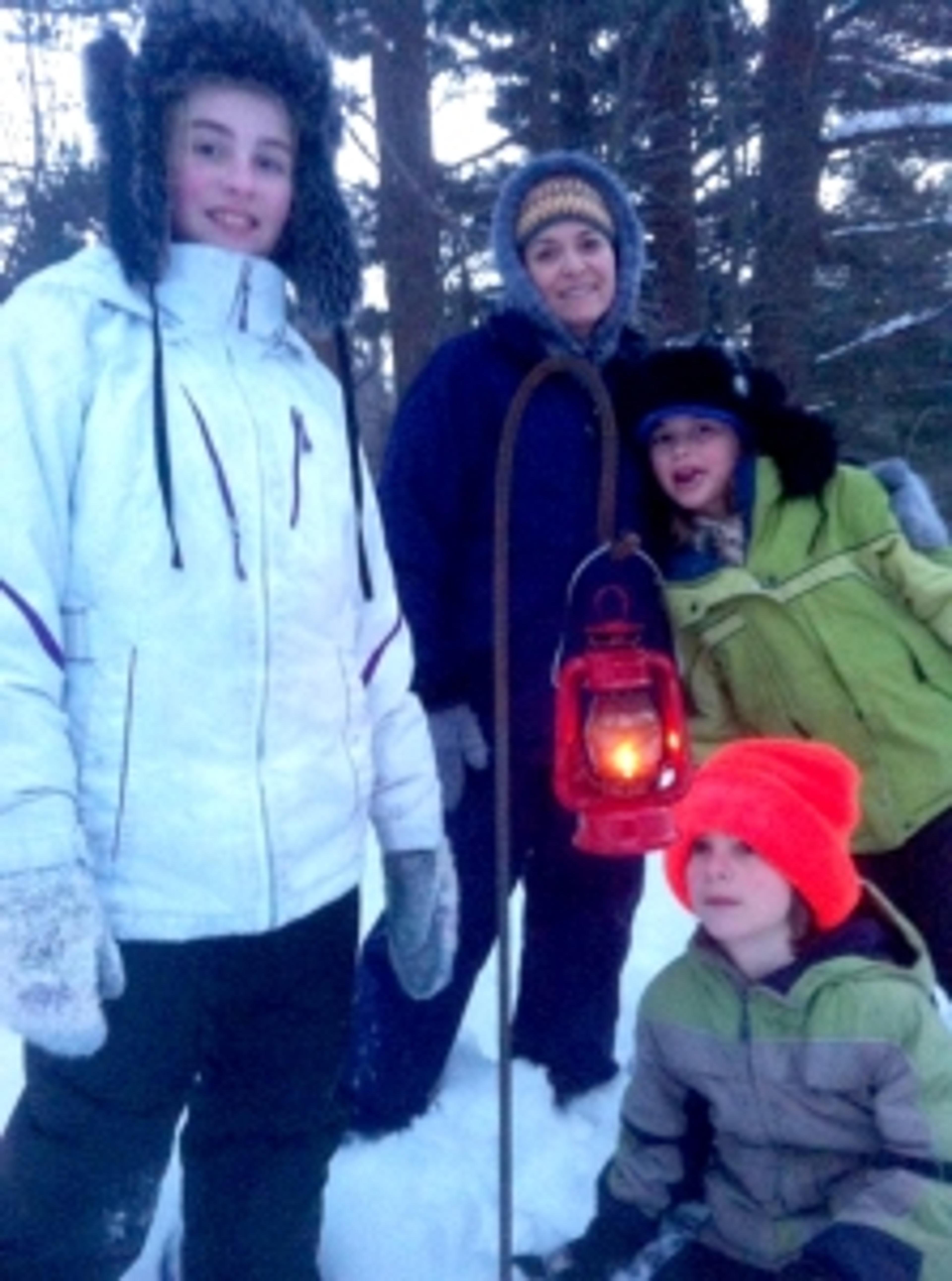 Eva, Corinn, Amelia, and Dominic VanWyck pause for a picture.