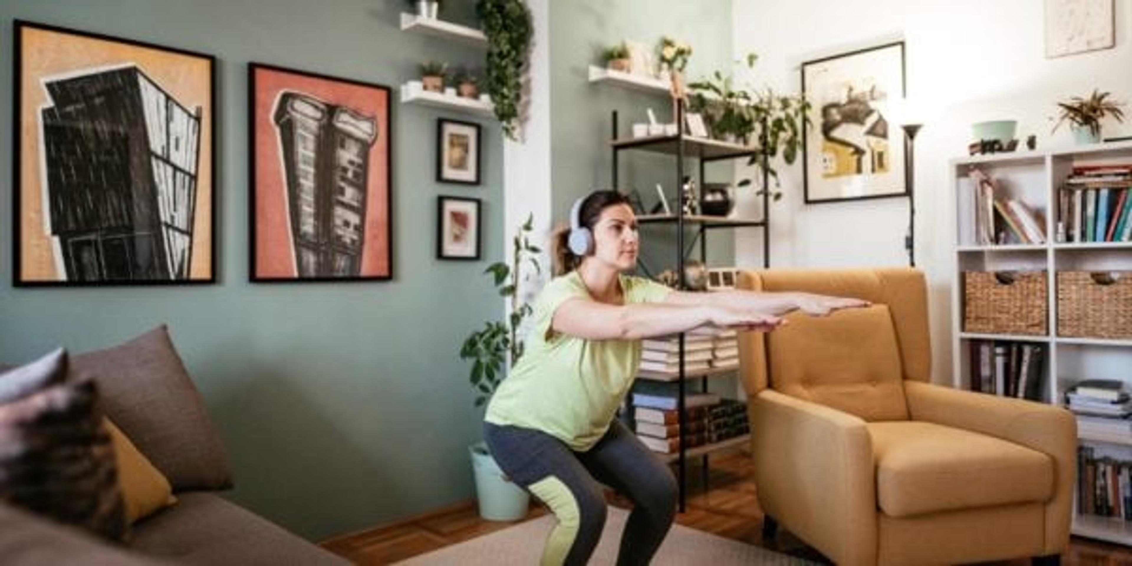 Woman performing a squat