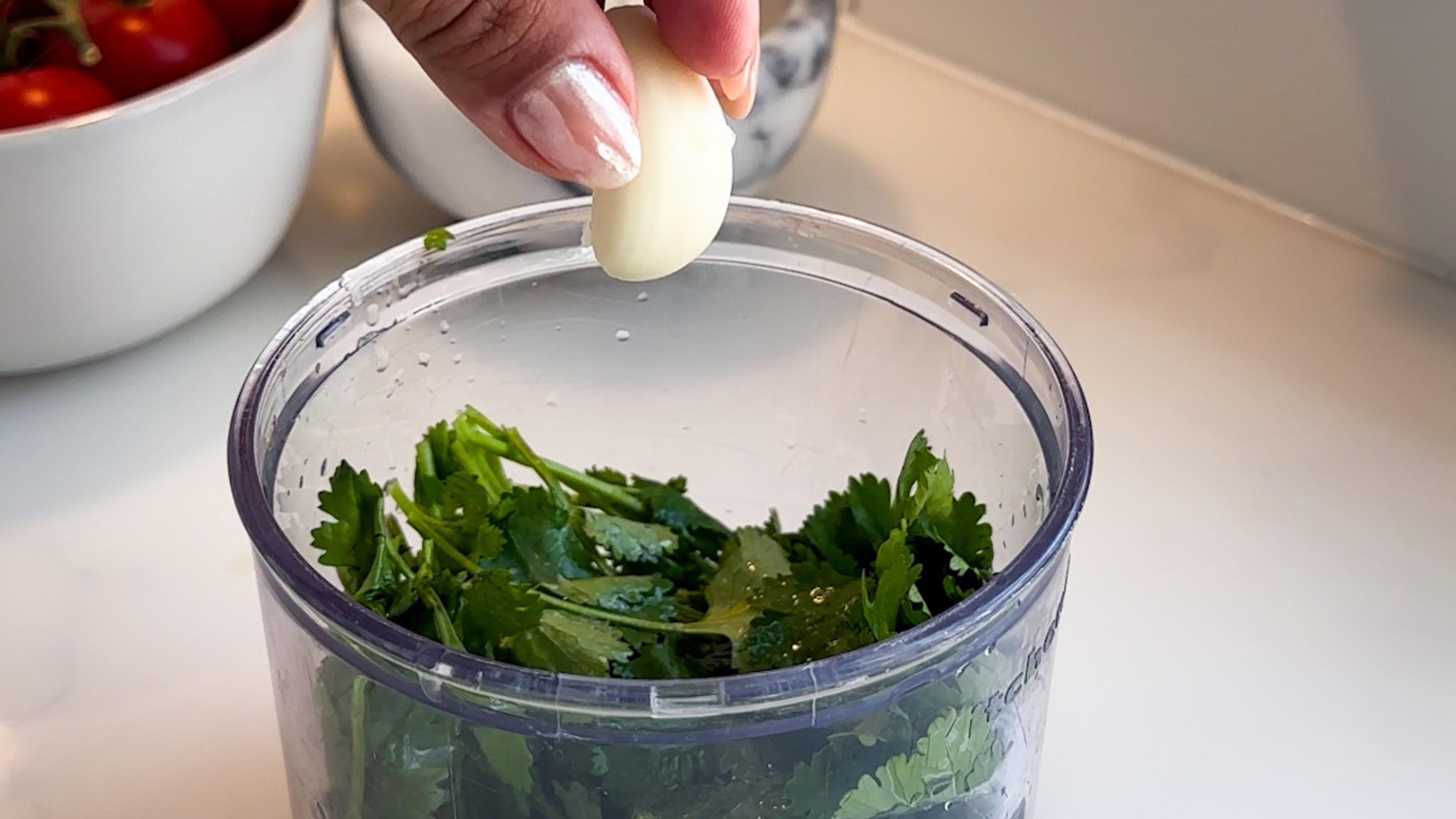 Add cilantro.