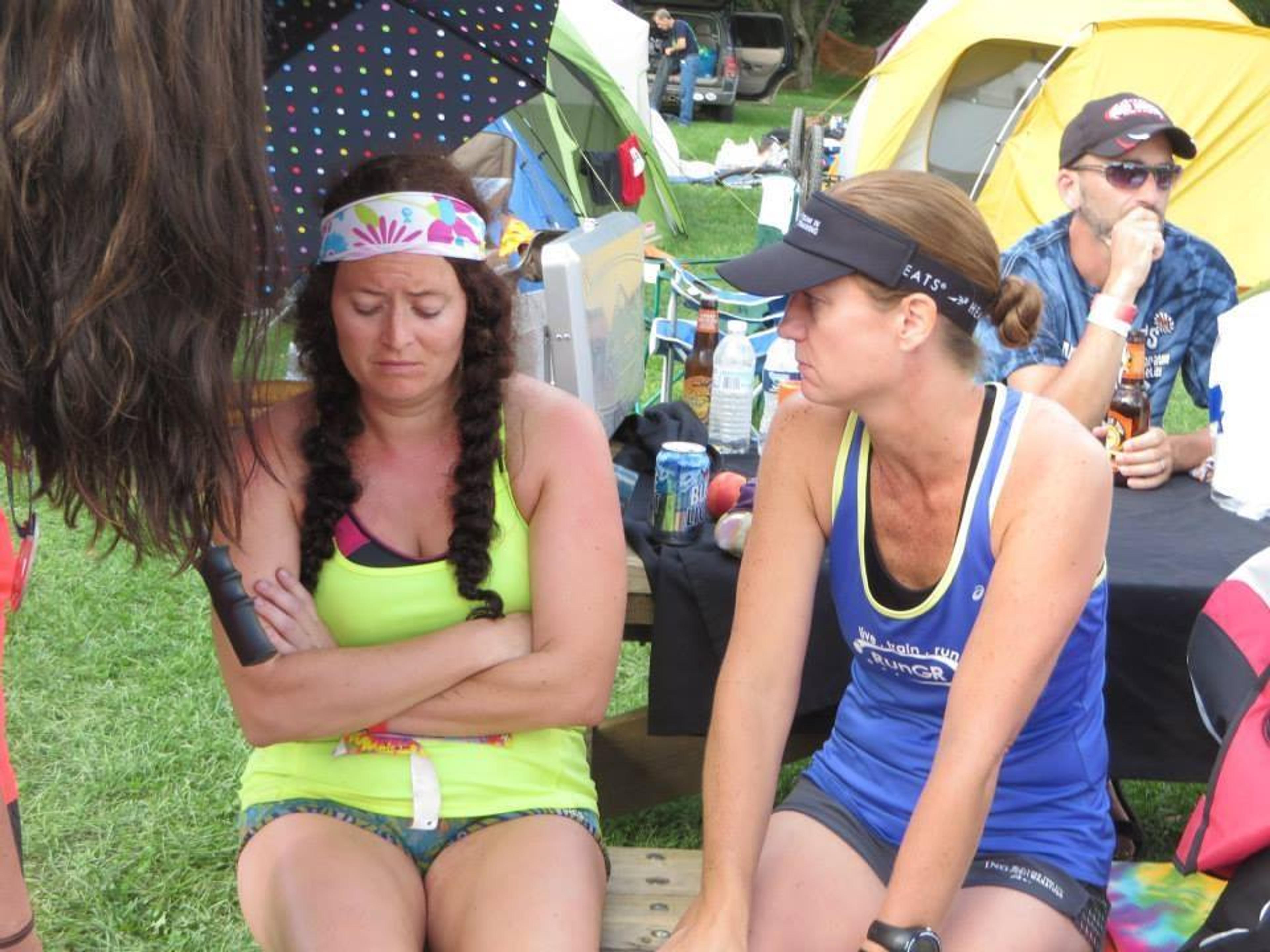Carolynn Nauta making the tough call to not finish.