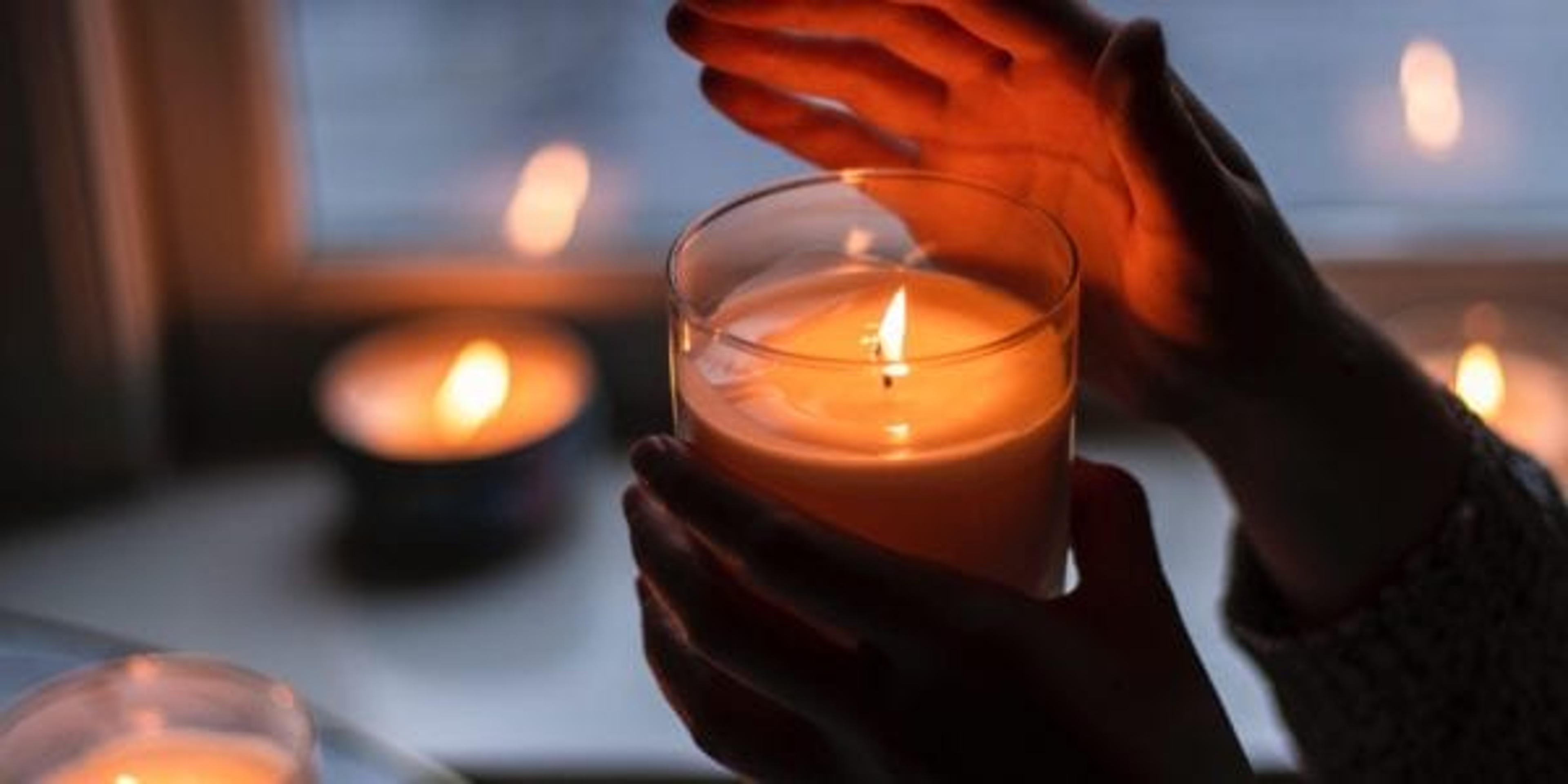 Candles Lit Inside a Home