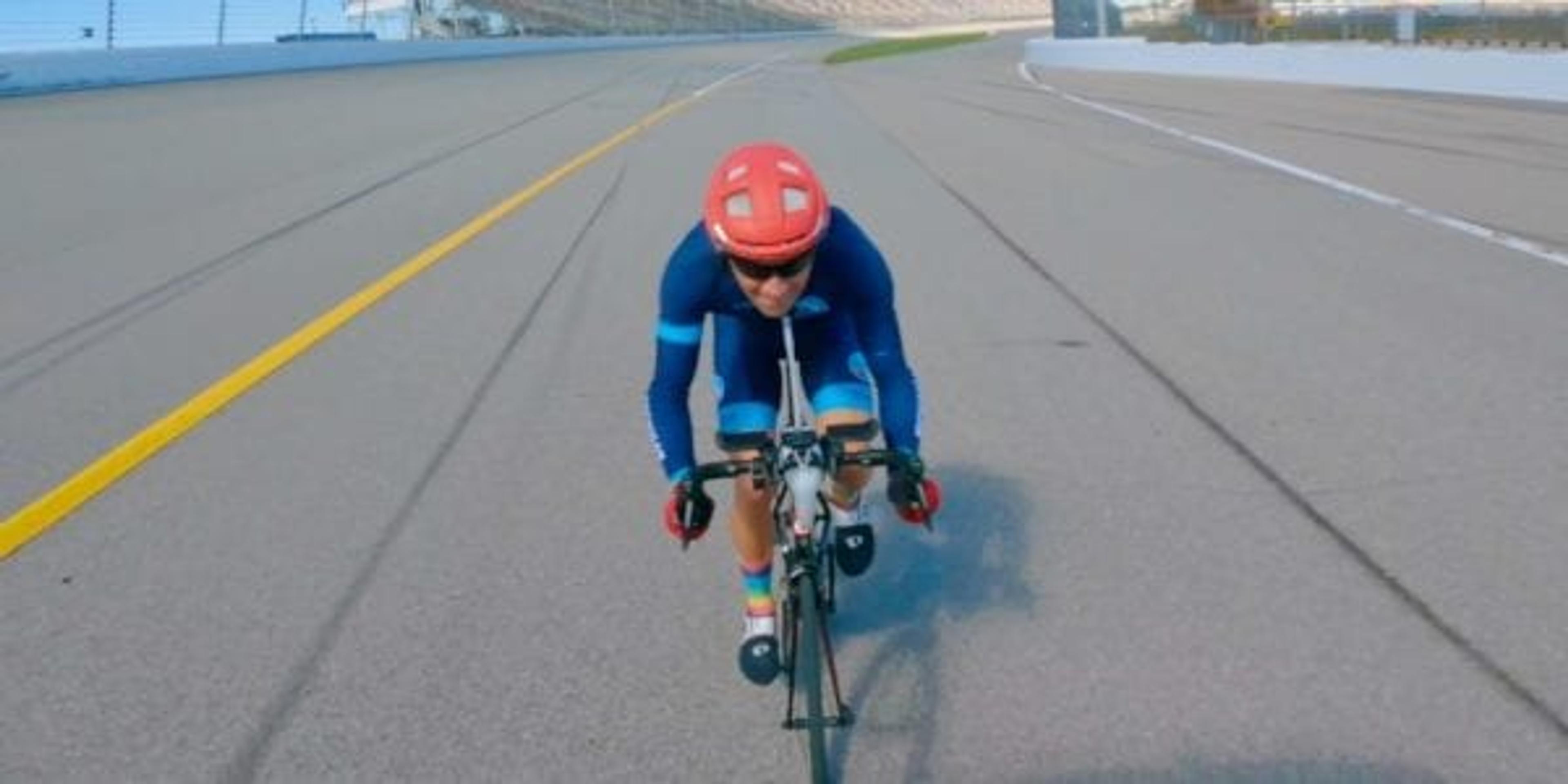 Jon Ornee riding his bike