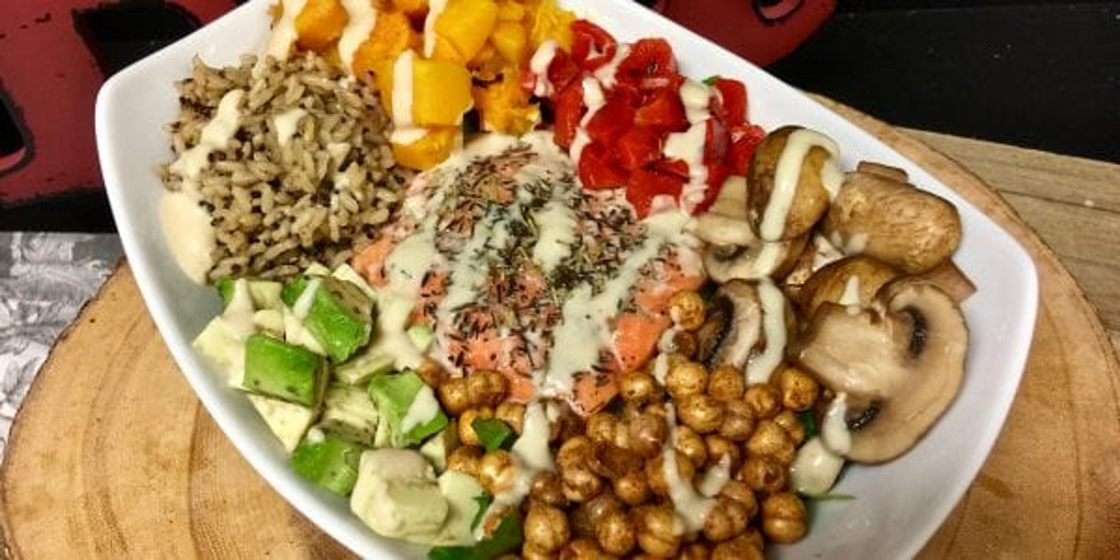 roasted vegetable buddha bowl