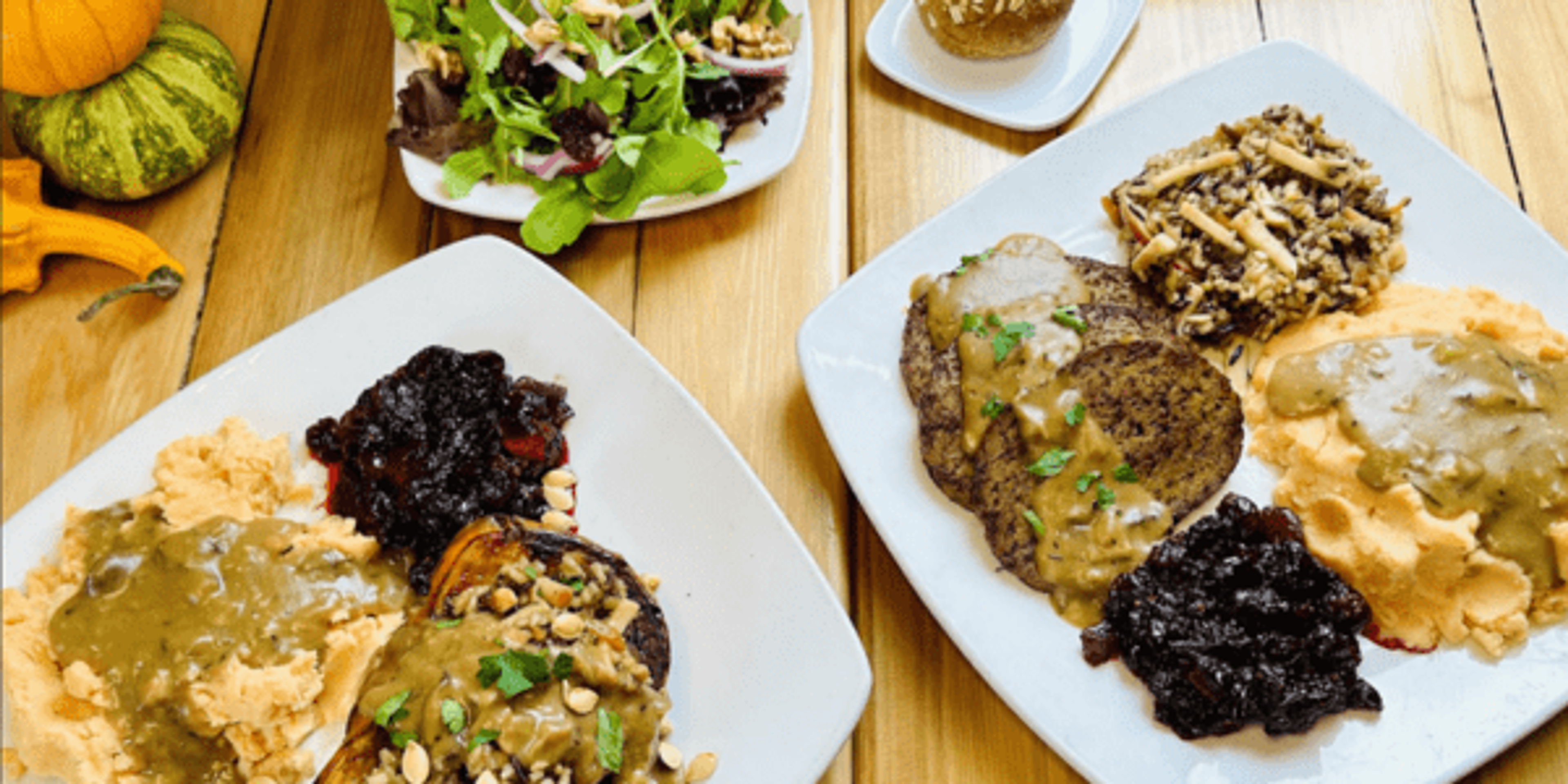 Vegan Thanksgiving spread from Detroit Street Filling Station