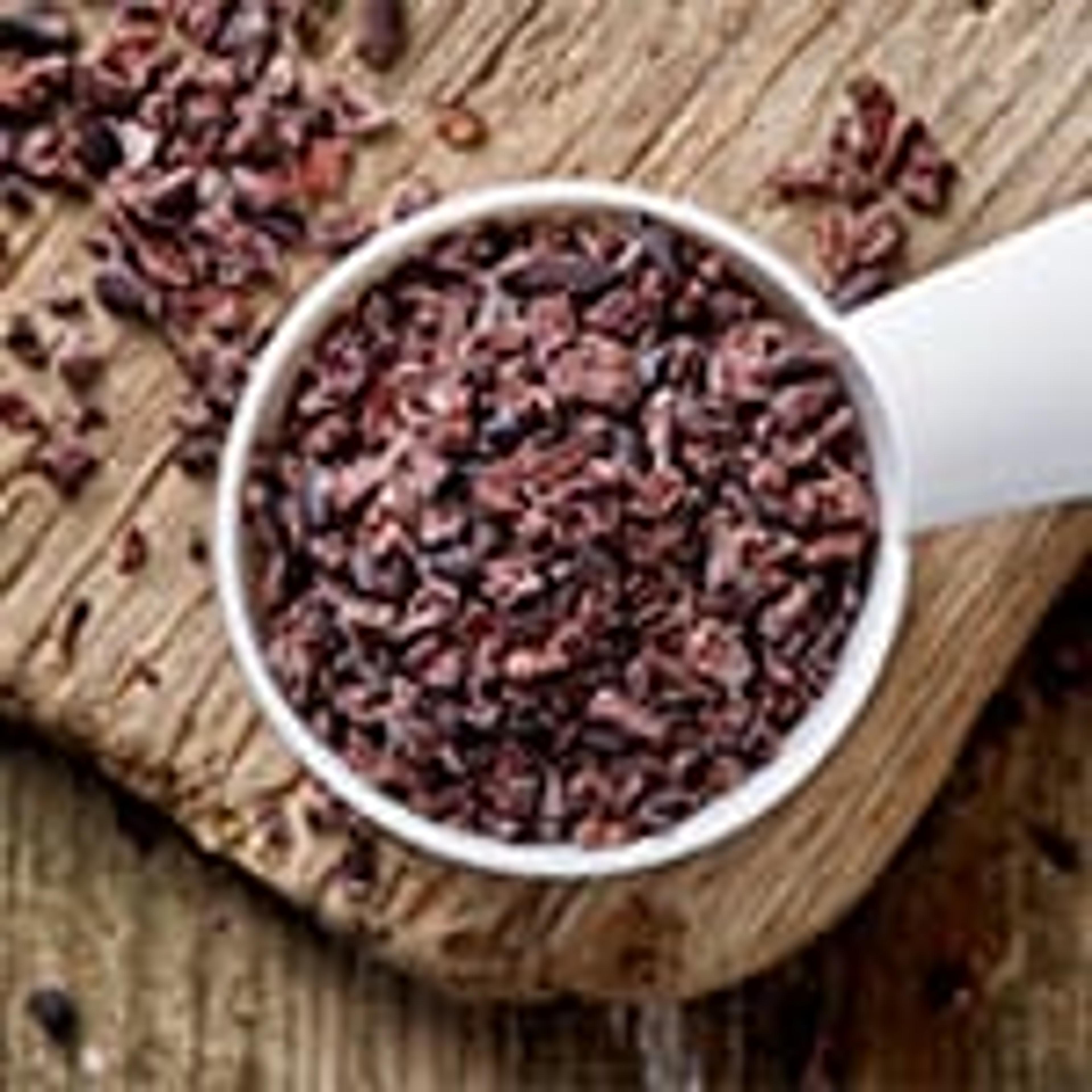 a bowl filled with raw cacao