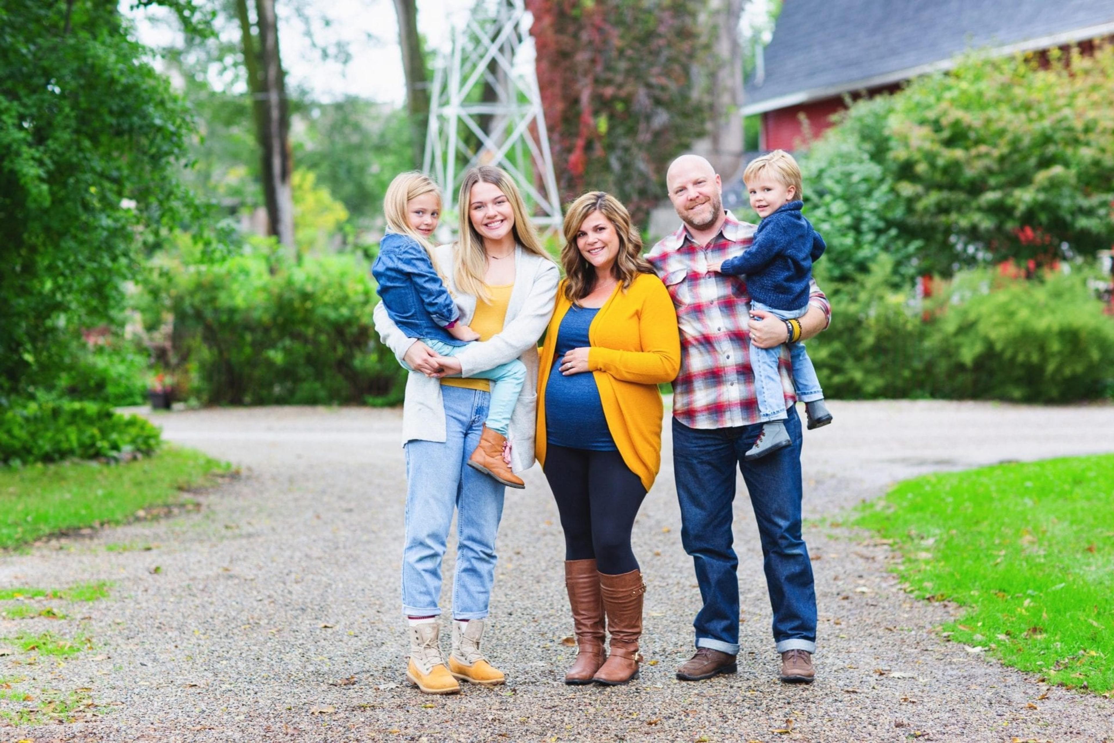 Elizabeth Lewis and her family