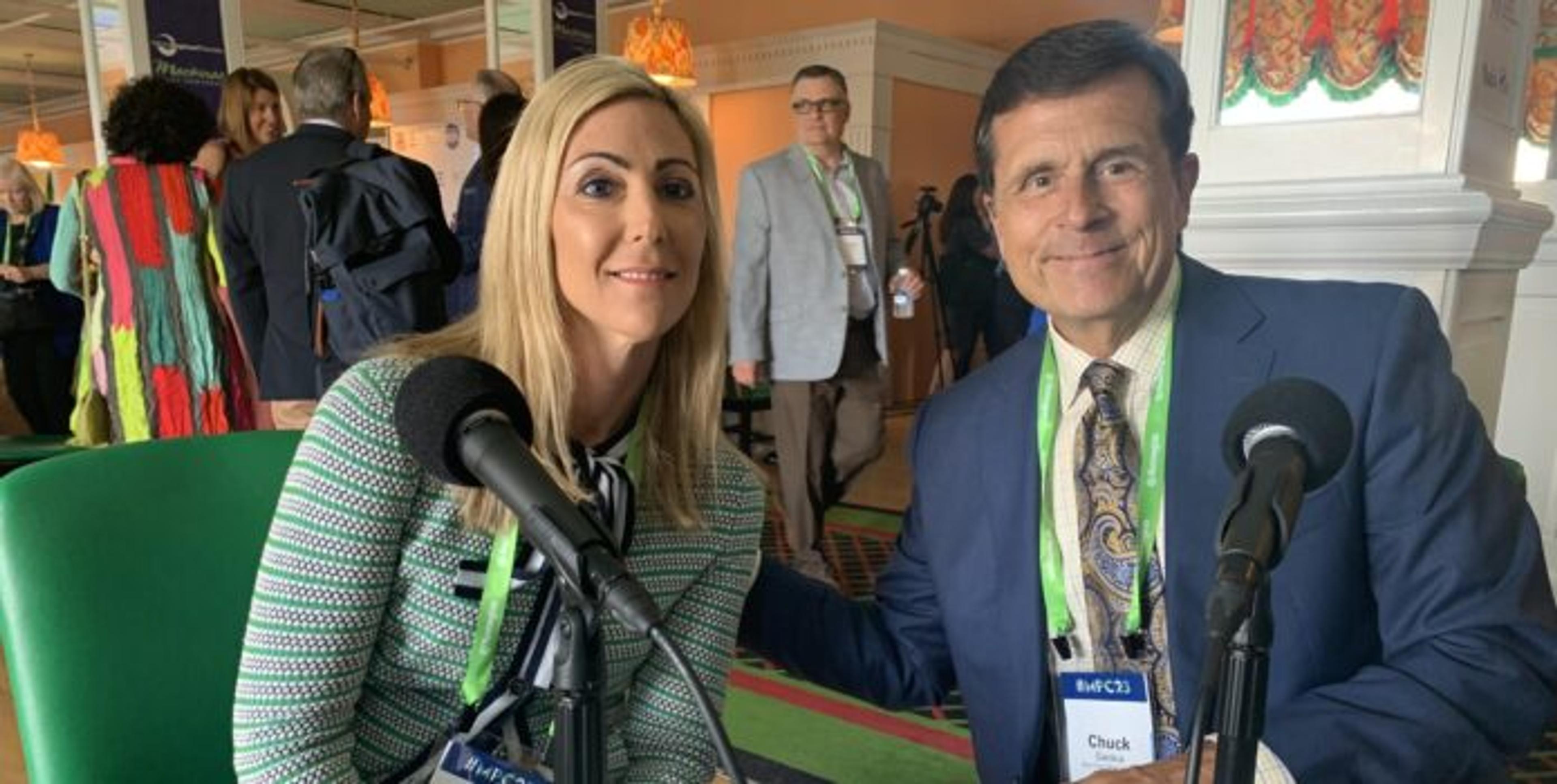 Mackinac Policy Conference 2023 - Chuck Gaidica with Athina Papas
