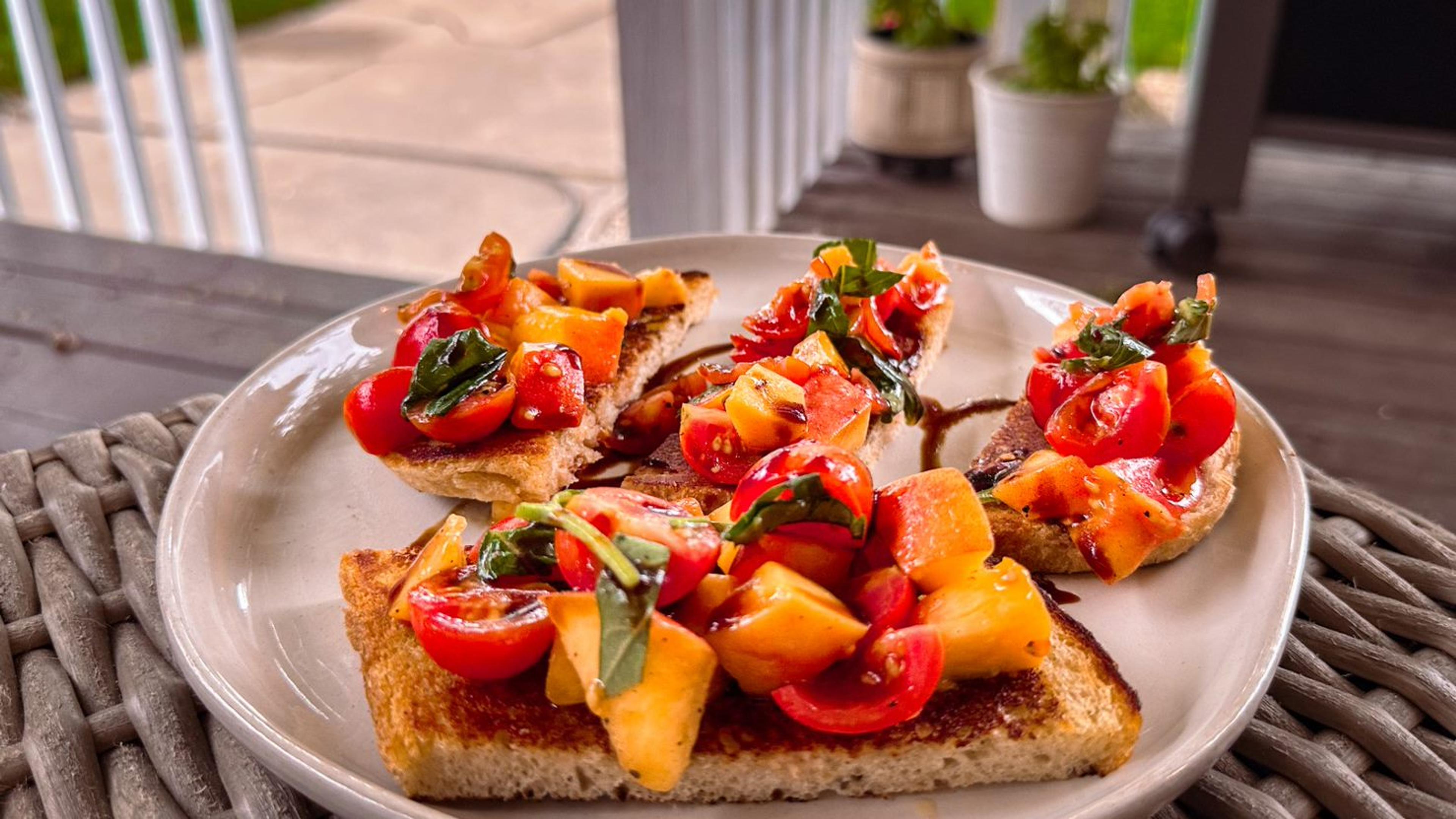 Peach Bruschetta