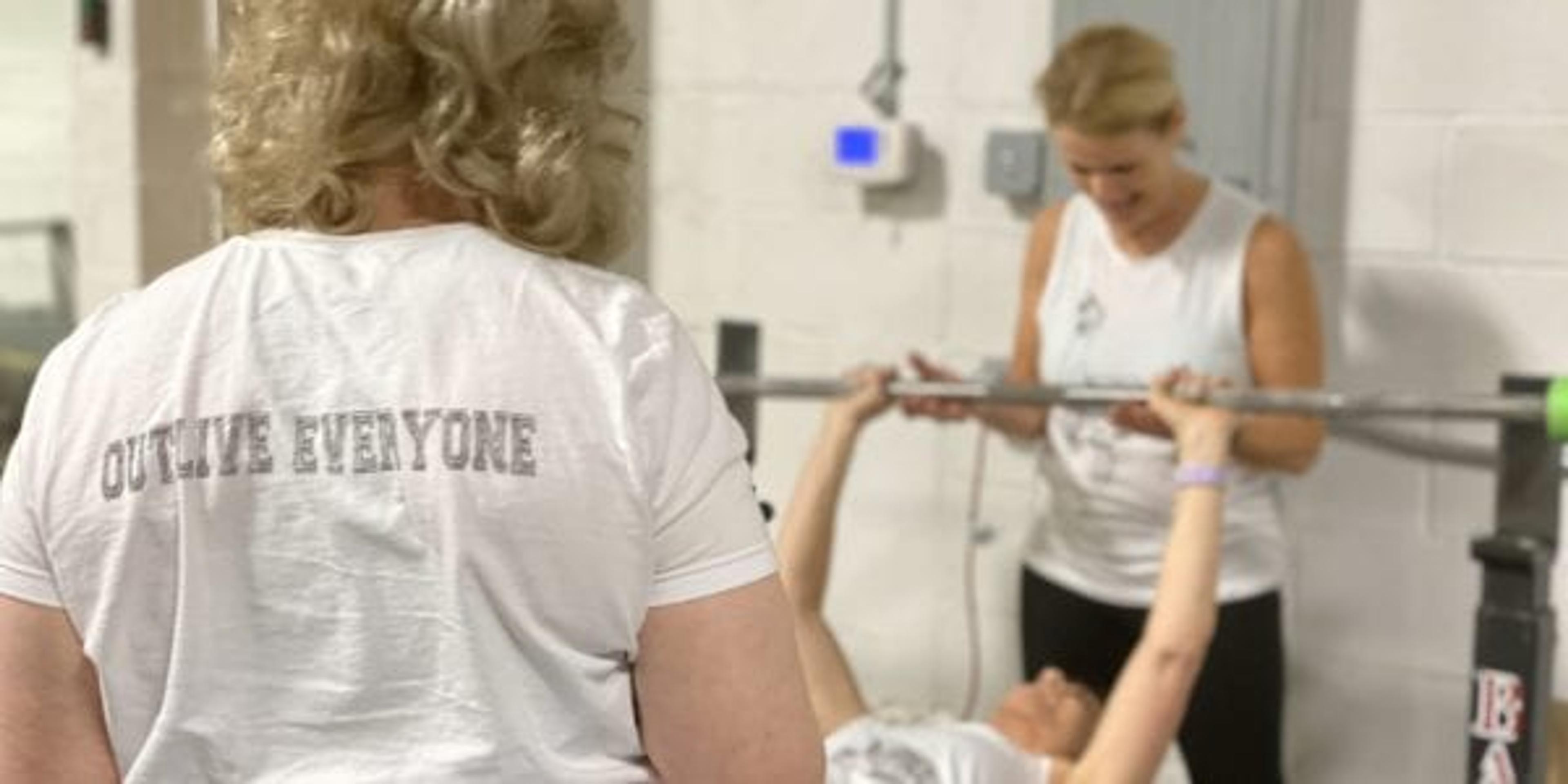 Women lifting weights