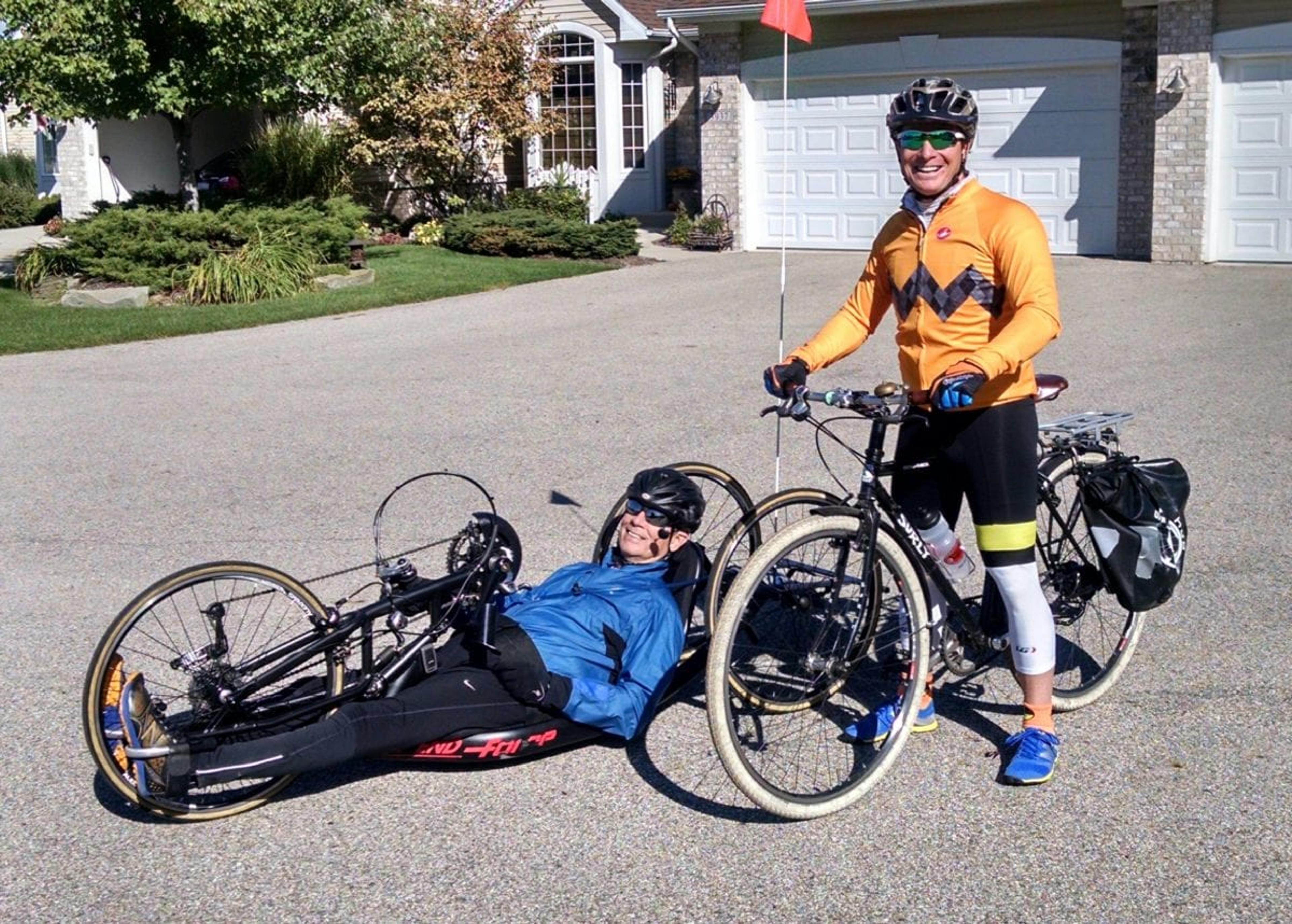 Tom Weaver and Jack Howard-Potter ready for a training ride. (Courtesy photo)