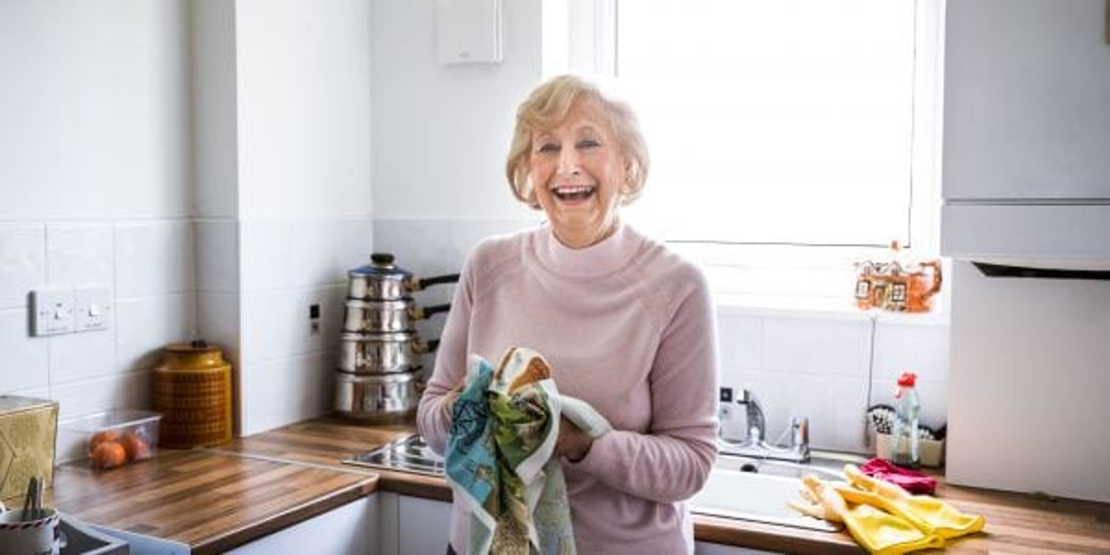 Senior woman in her kitchen.