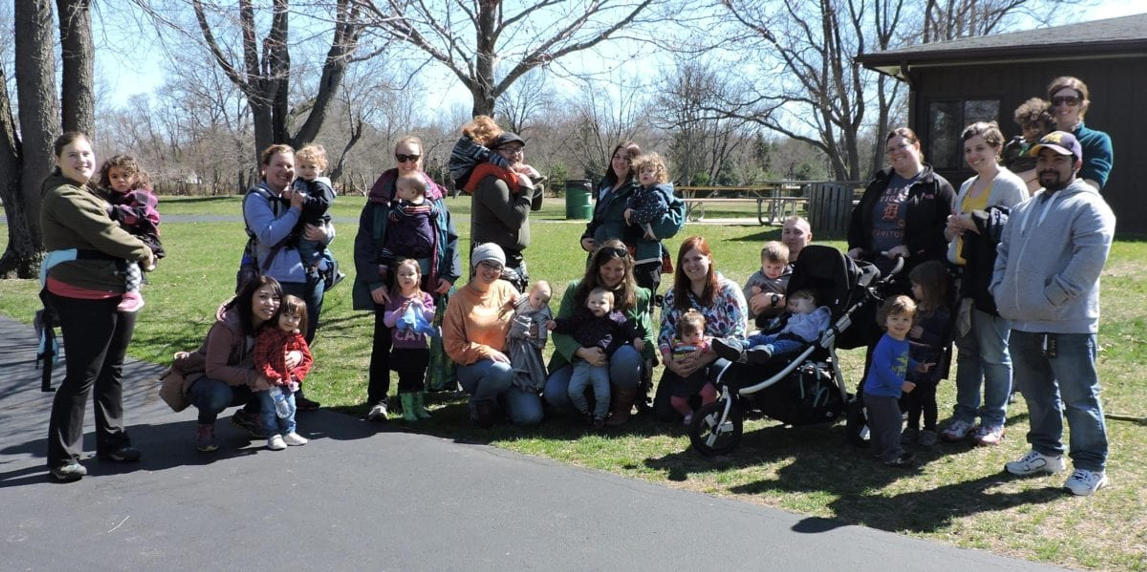 Members of the Kalamazoo branch of Hike it Baby.