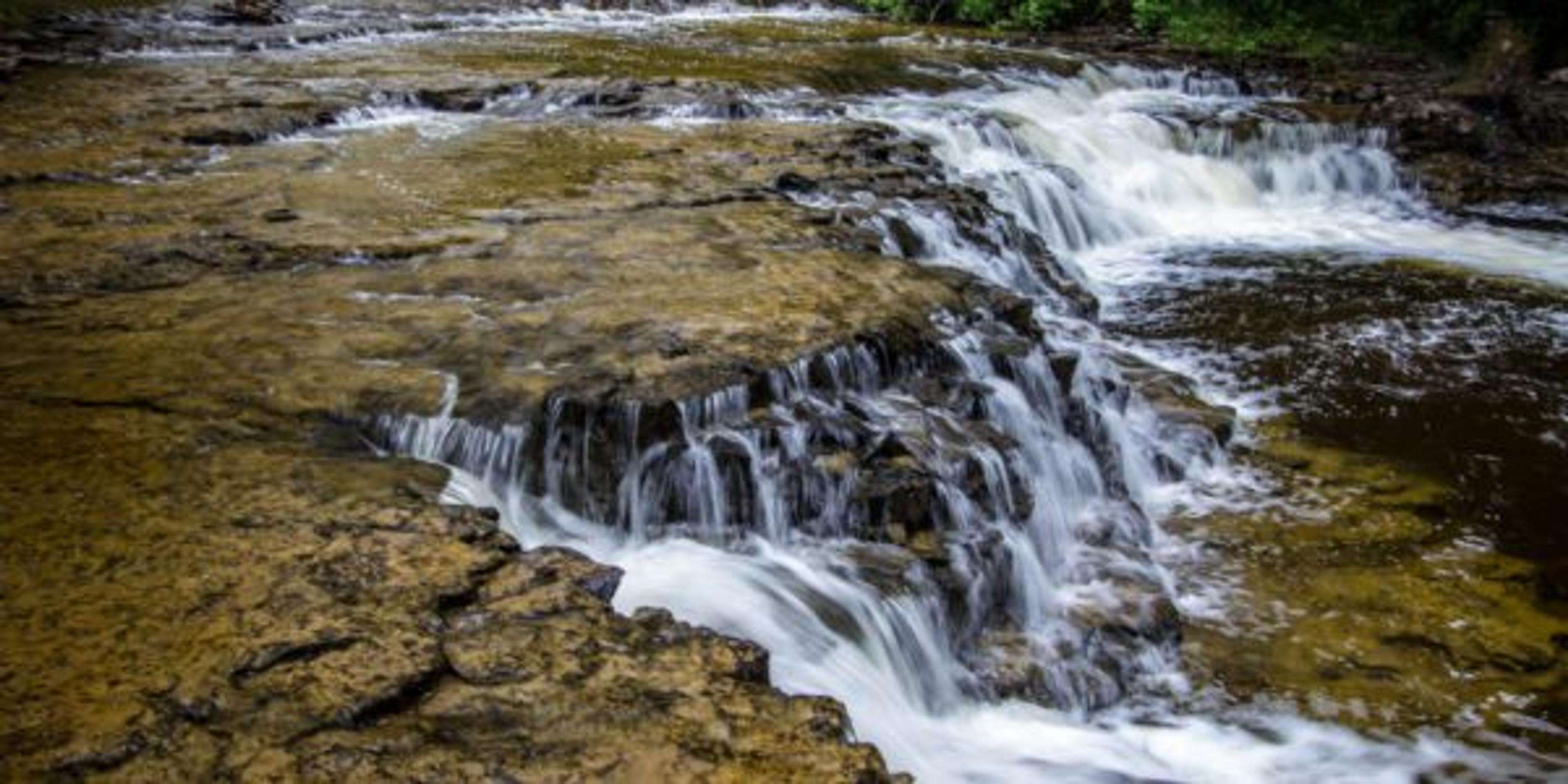 Ocqueoc Falls In The Lower Peninsula Of Michigan Is Handicapped Accessible