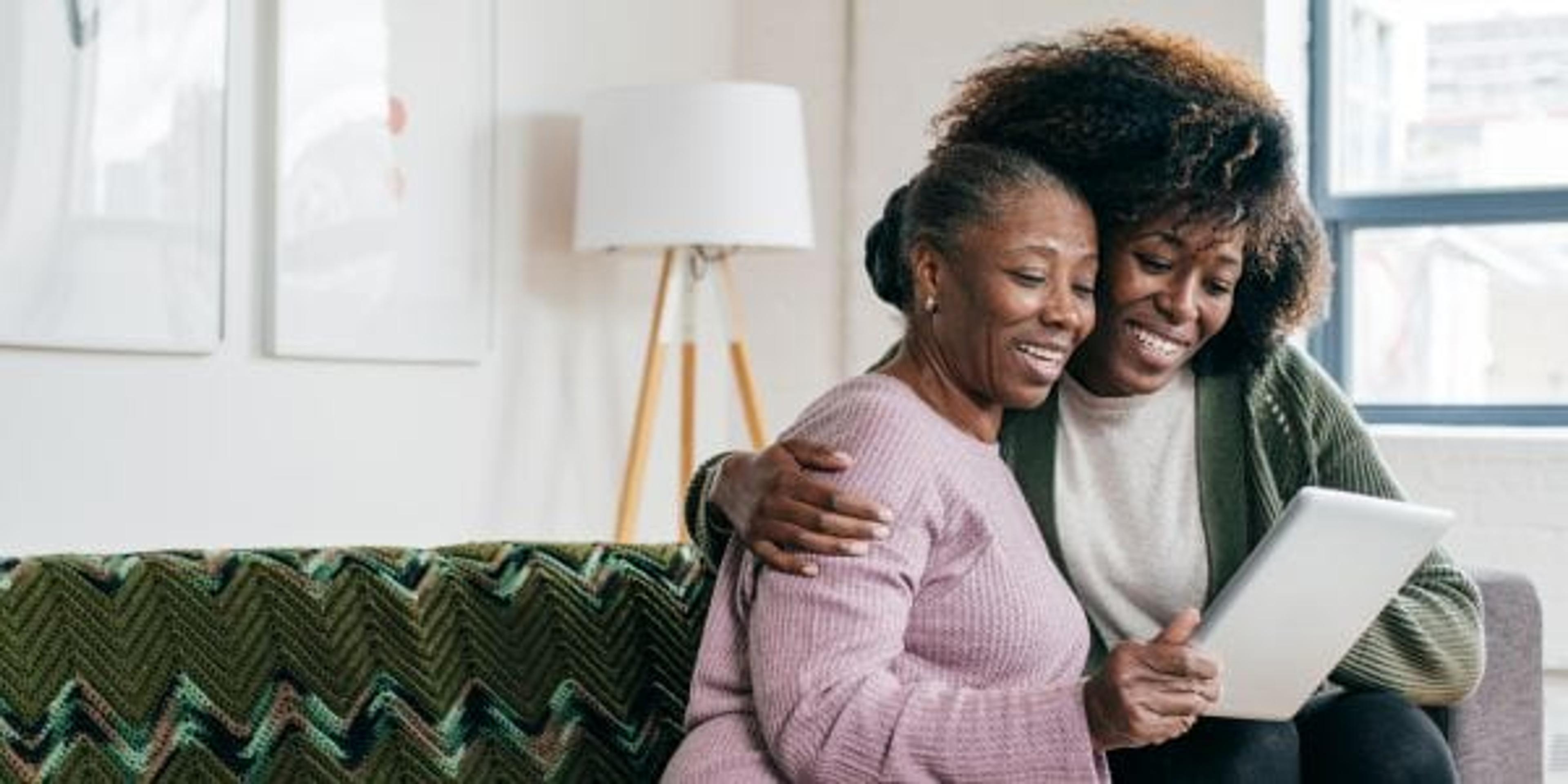 Caregiver with her mom